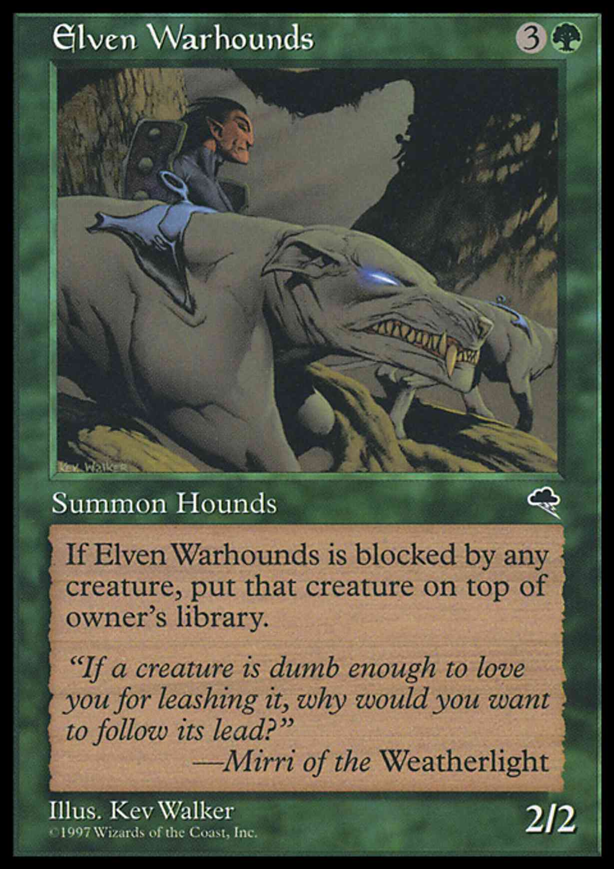 Elven Warhounds magic card front