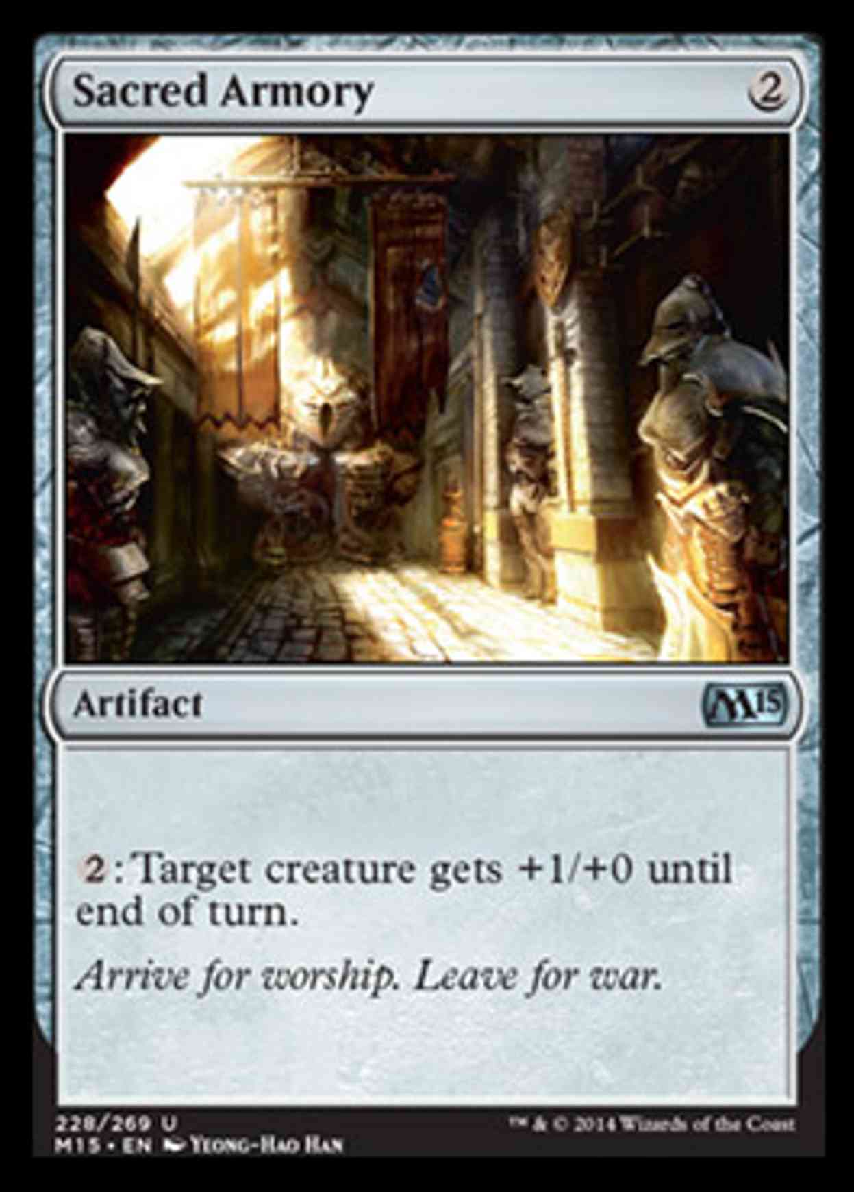 Sacred Armory magic card front