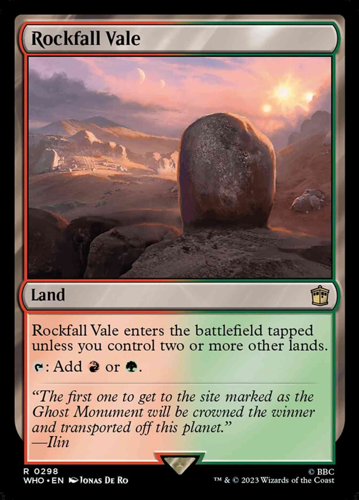 Rockfall Vale Price from mtg Doctor Who