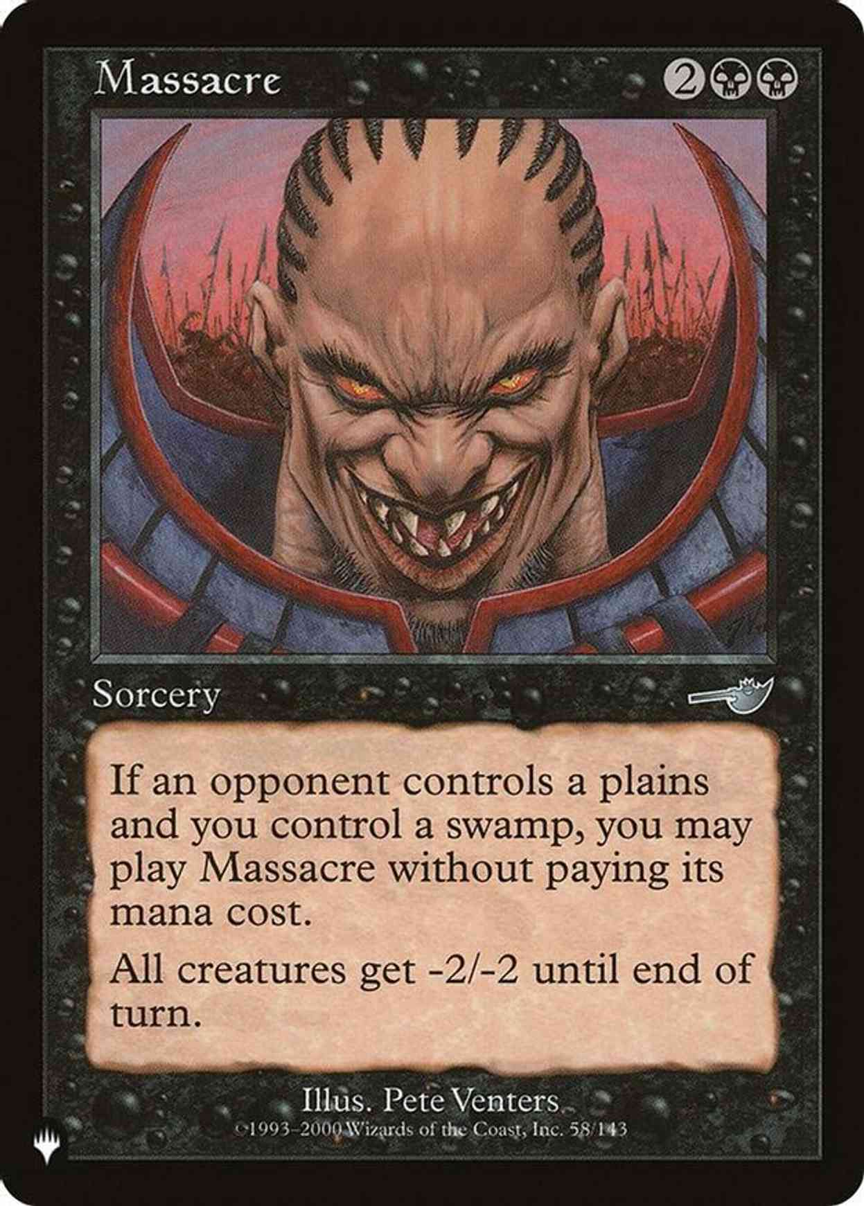 Massacre magic card front