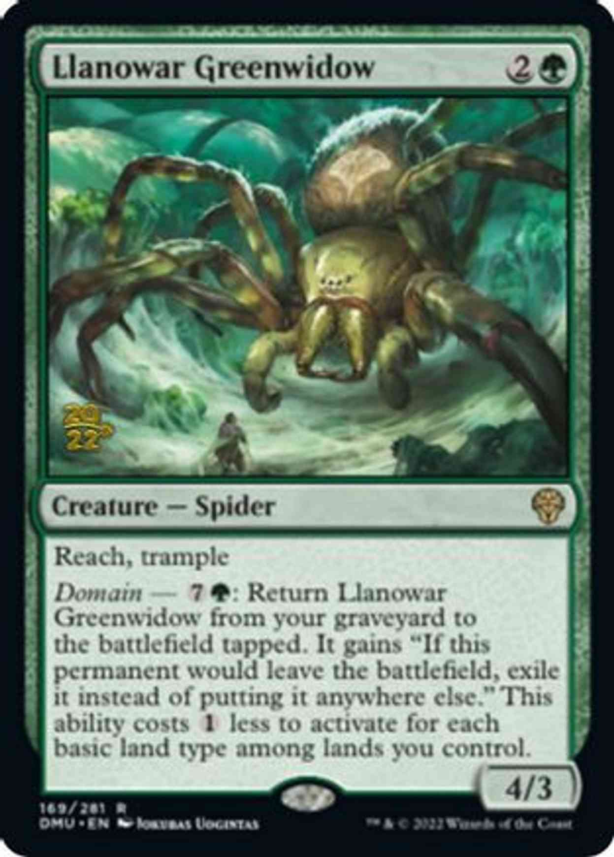 Llanowar Greenwidow magic card front