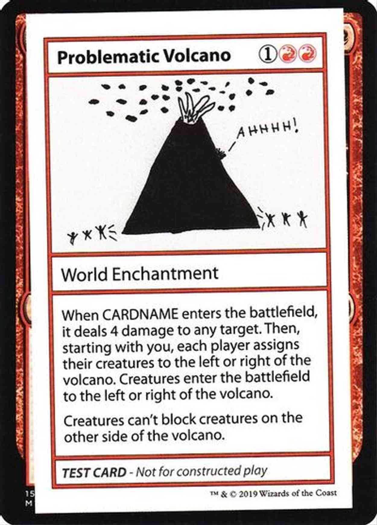 Problematic Volcano (No PW Symbol) magic card front