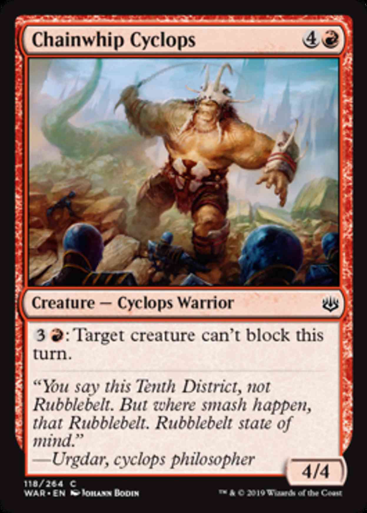 Chainwhip Cyclops magic card front