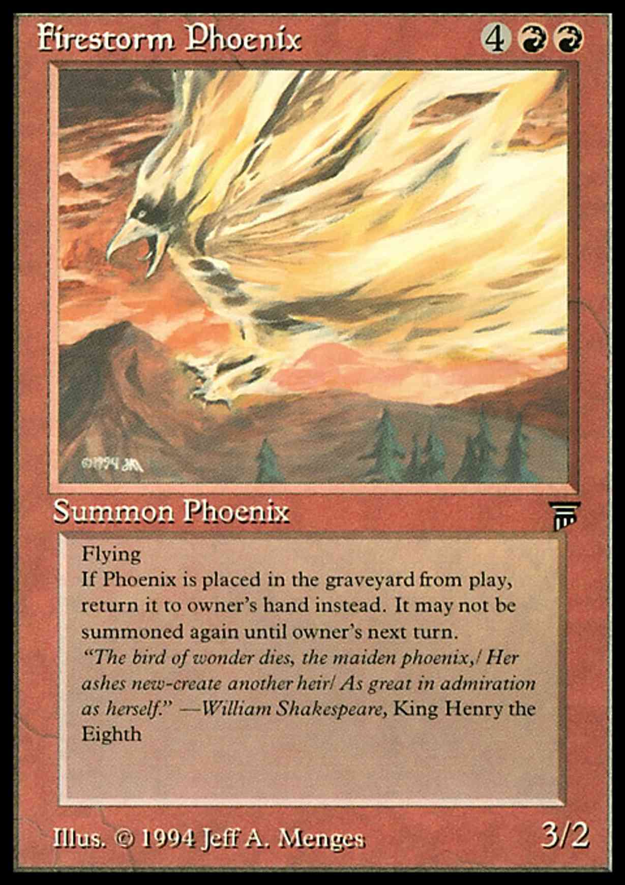 Firestorm Phoenix magic card front