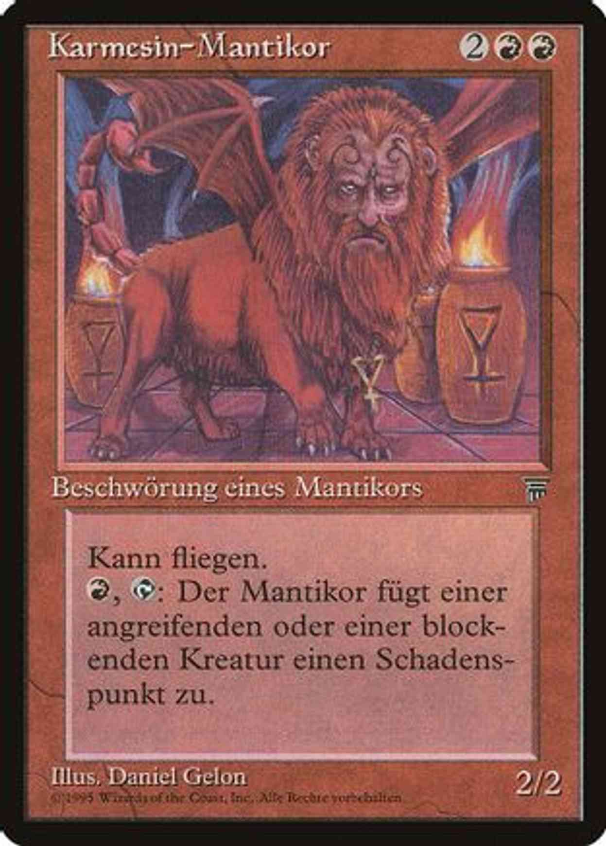 Crimson Manticore (German) - "Karmesin-Mantikor" magic card front