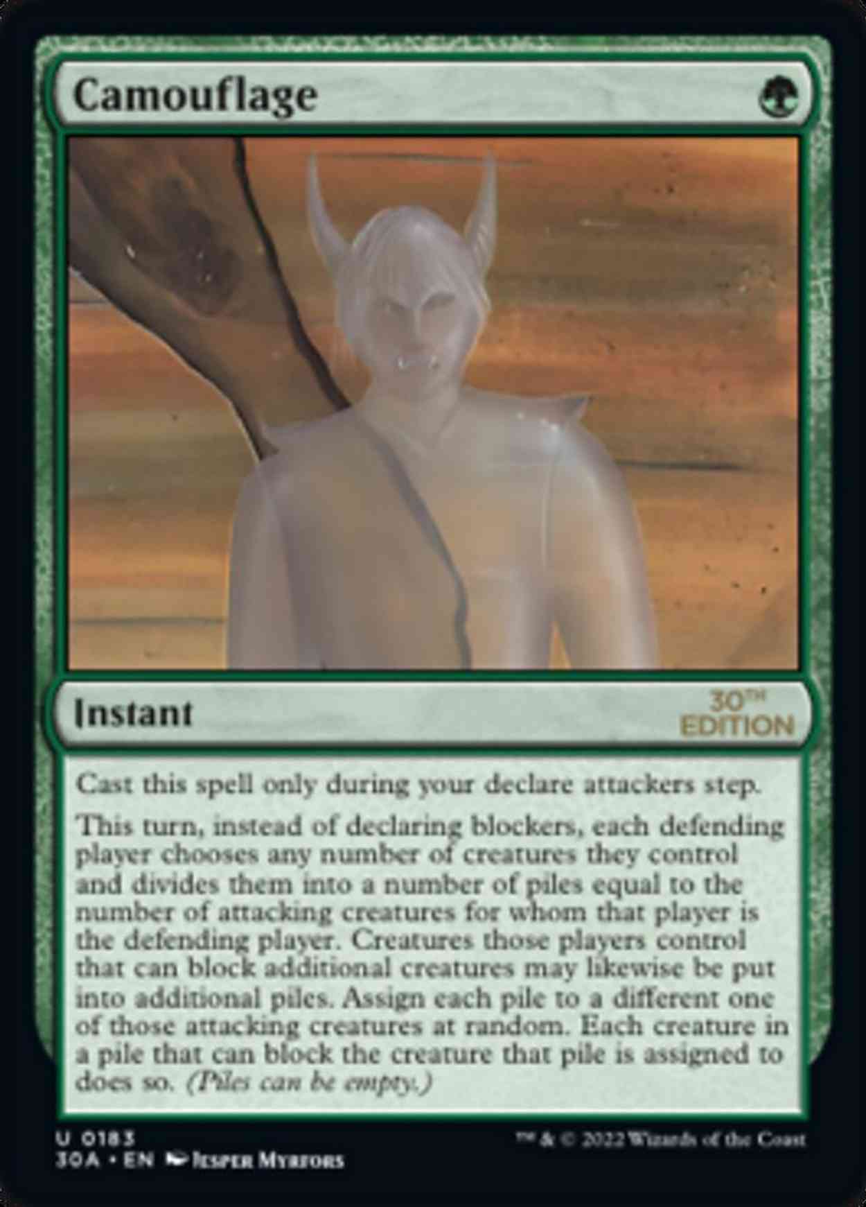Camouflage magic card front