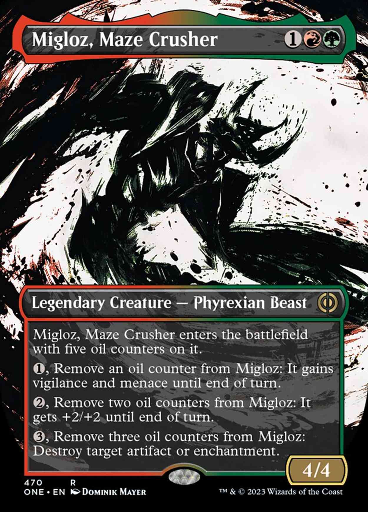 Migloz, Maze Crusher (Showcase) (Step-and-Compleat Foil) magic card front