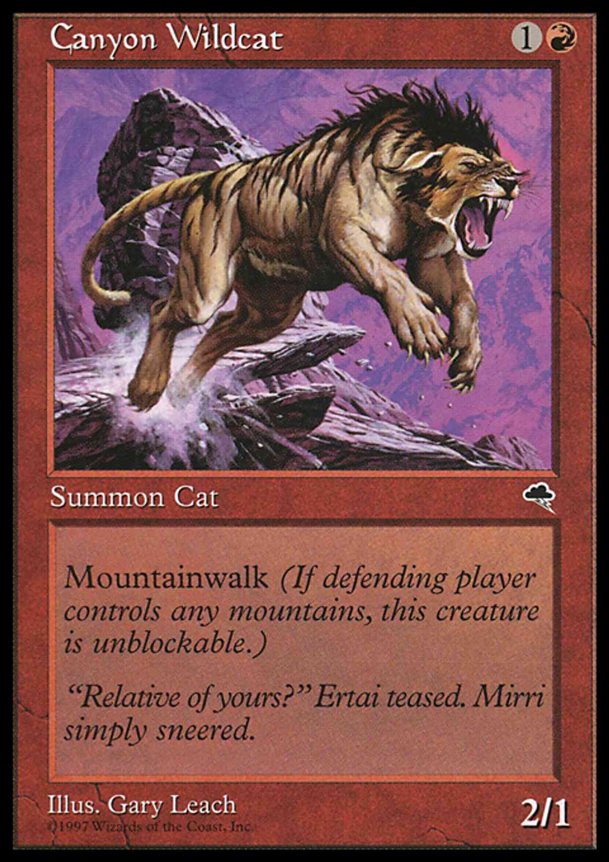 Canyon Wildcat magic card front