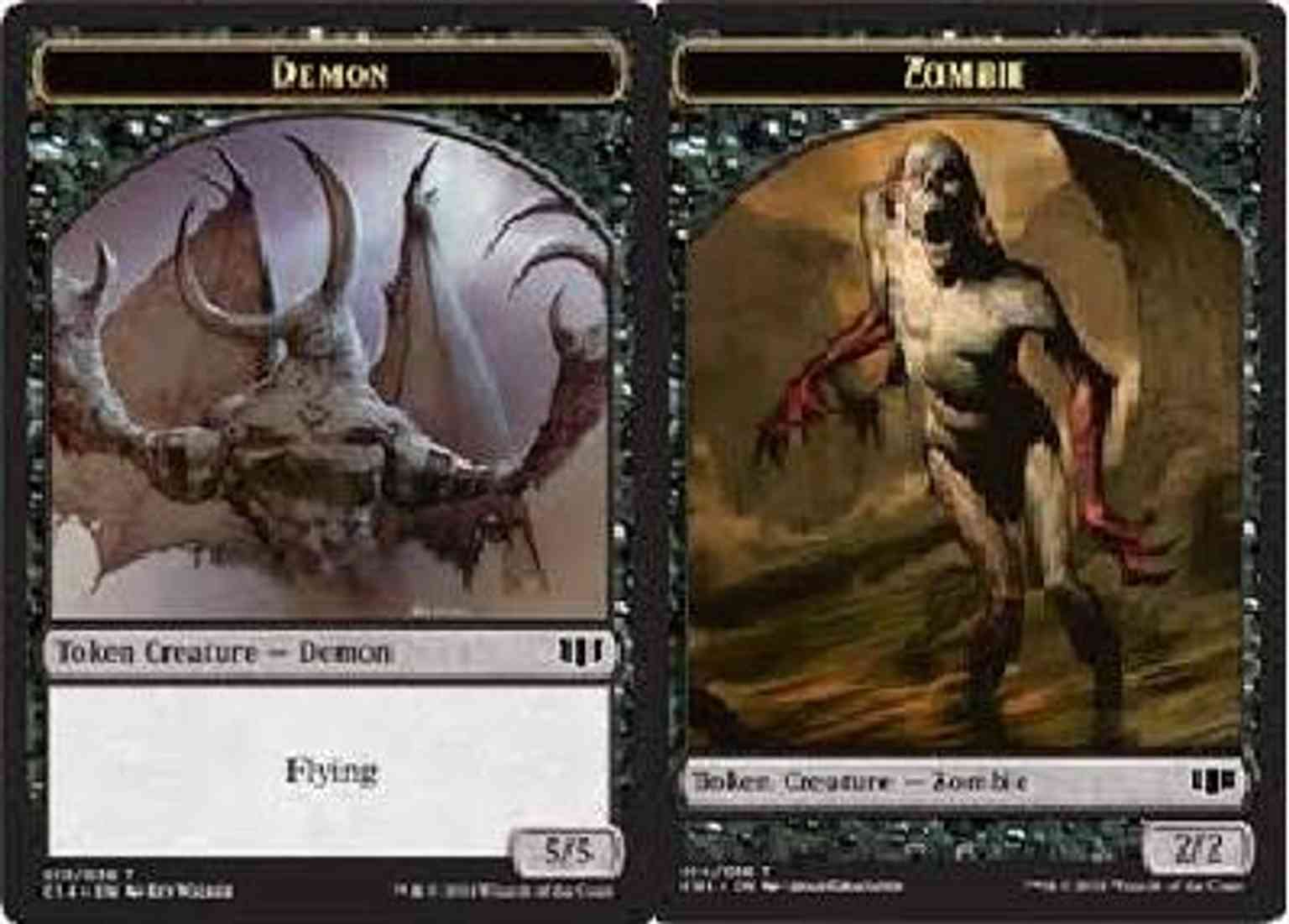 Demon (5/5) // Zombie (Black) Double-sided Token magic card front