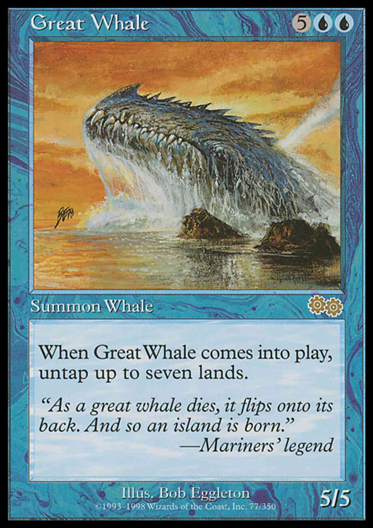 Great Whale magic card front