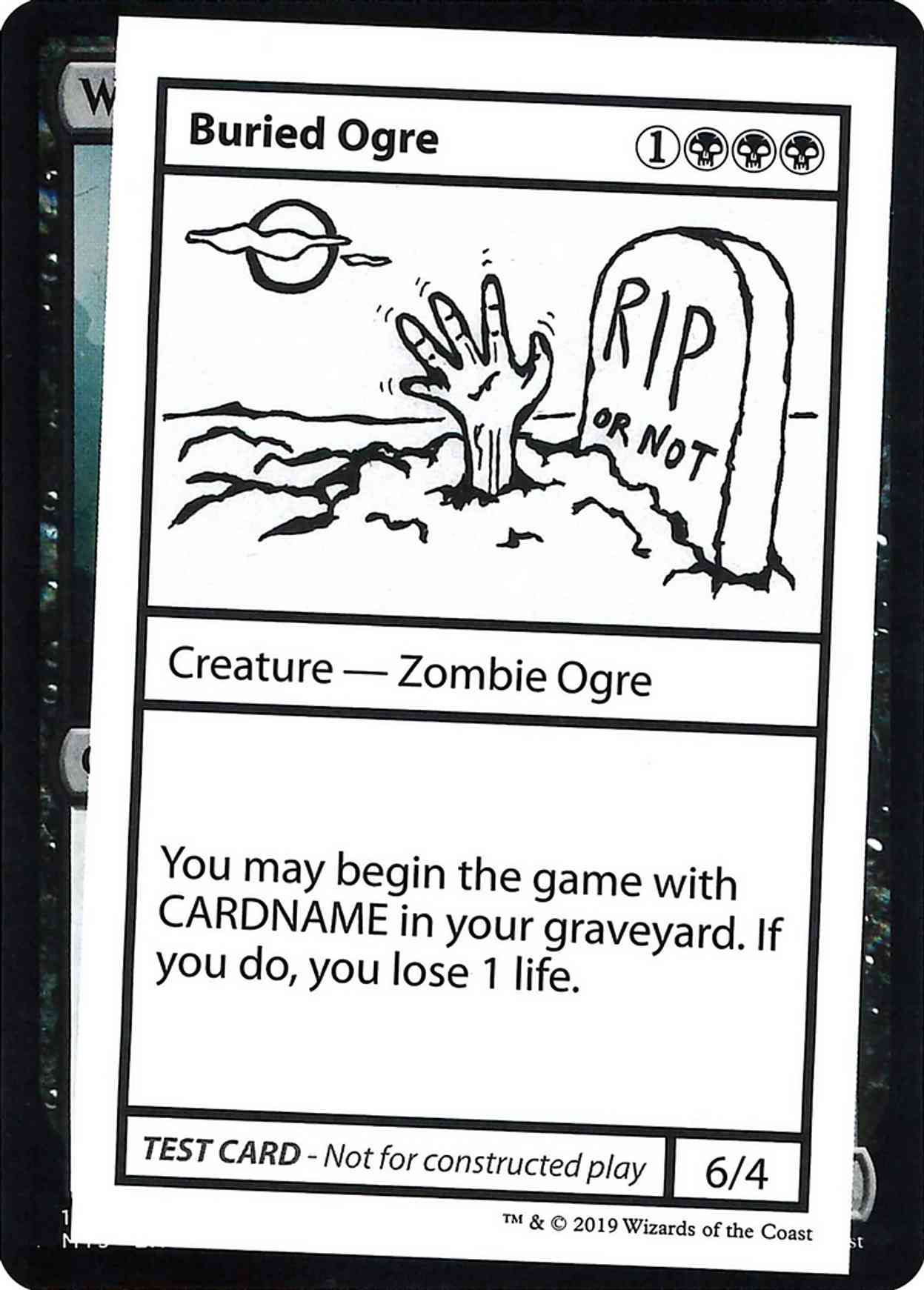 Buried Ogre (No PW Symbol) magic card front