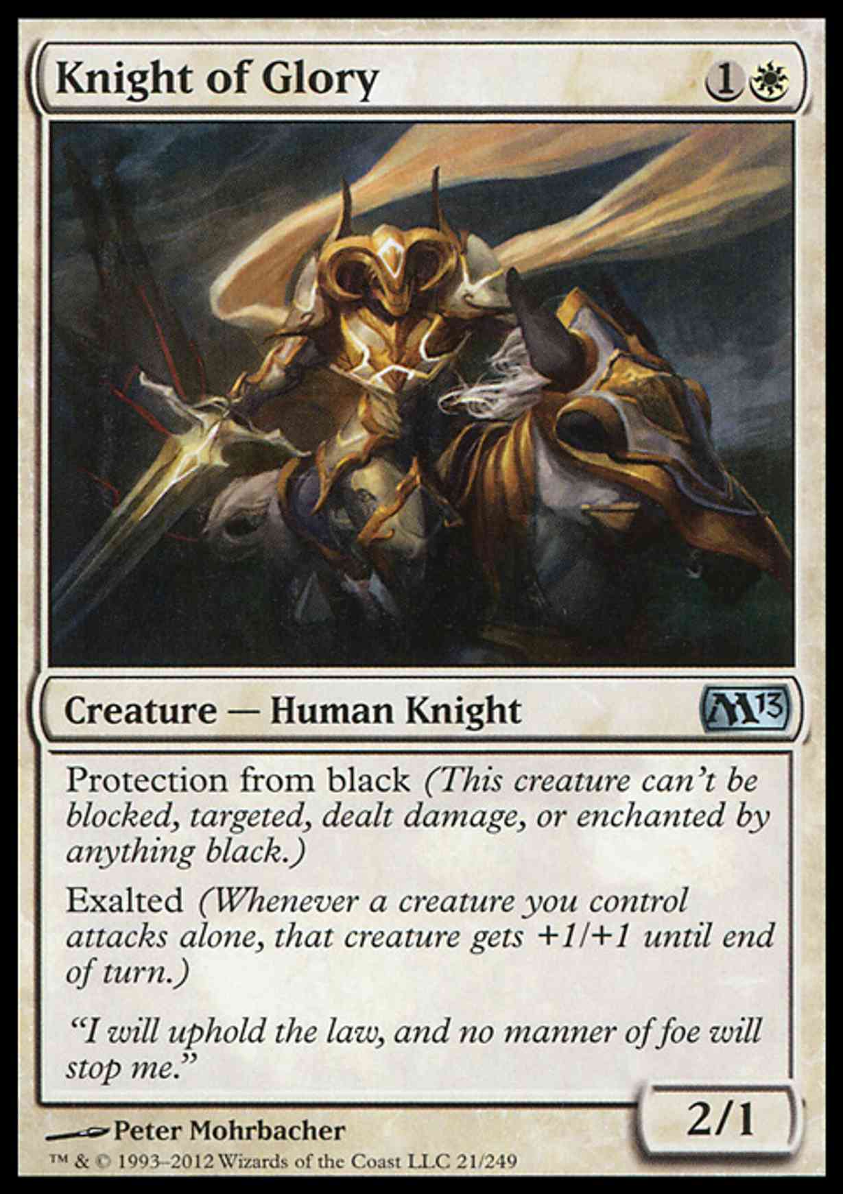 Knight of Glory magic card front