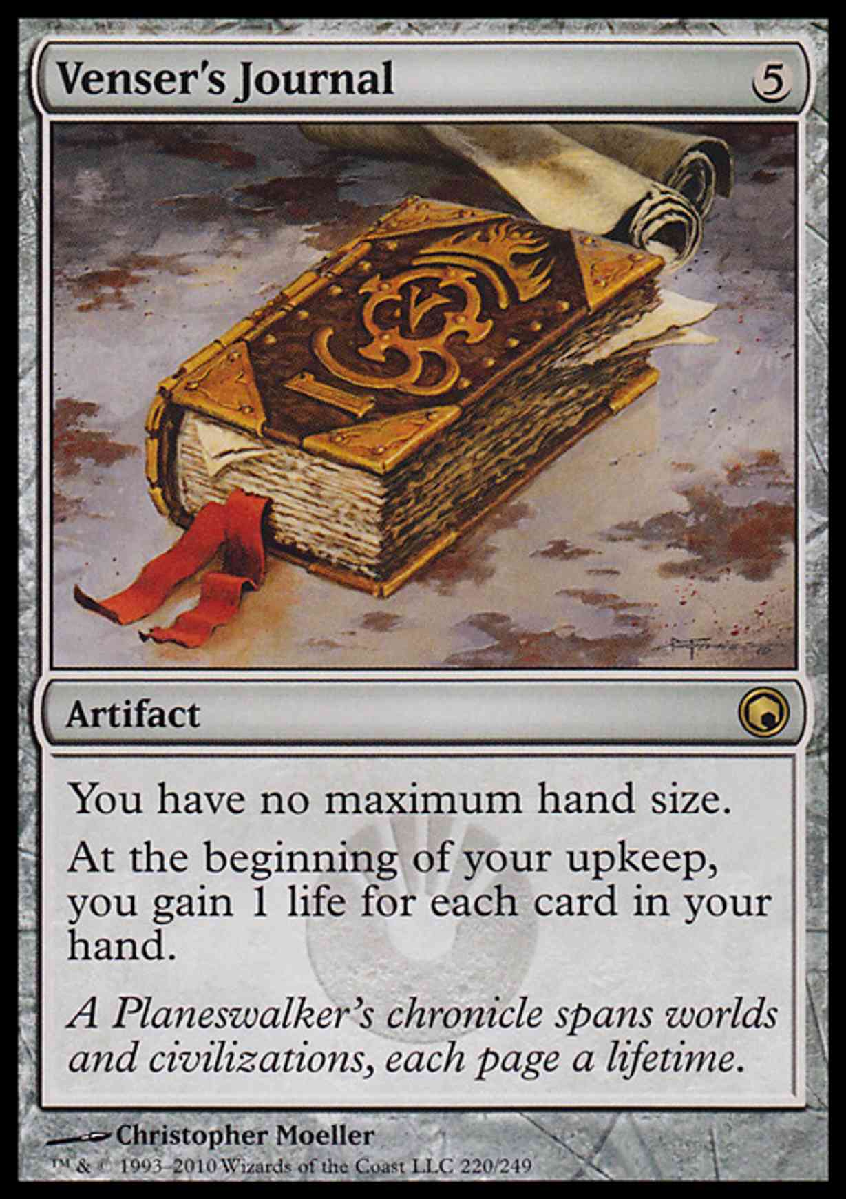 Venser's Journal magic card front