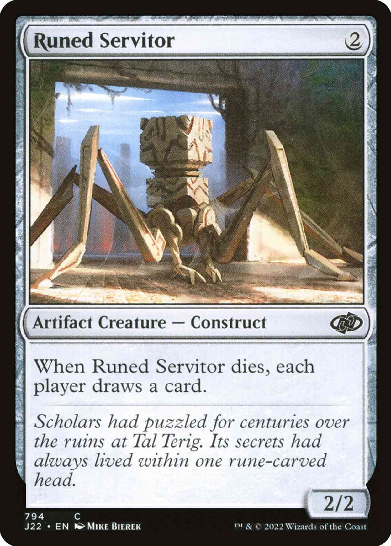 Runed Servitor magic card front