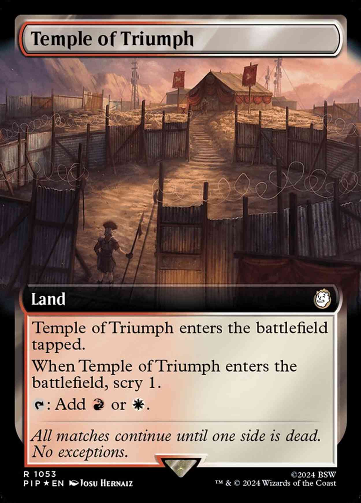 Temple of Triumph (Extended Art) (Surge Foil) magic card front