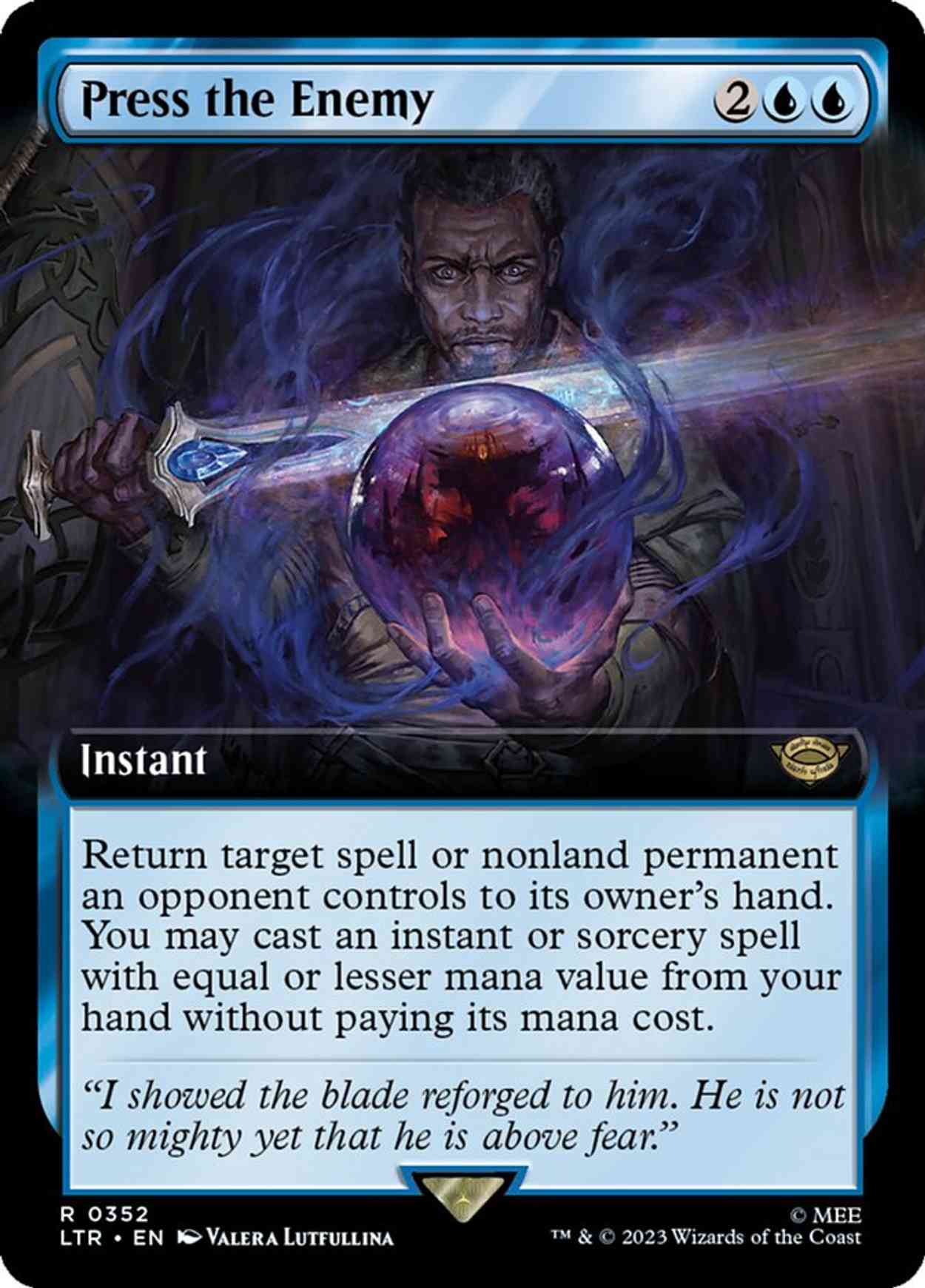 Press the Enemy (Extended Art) magic card front