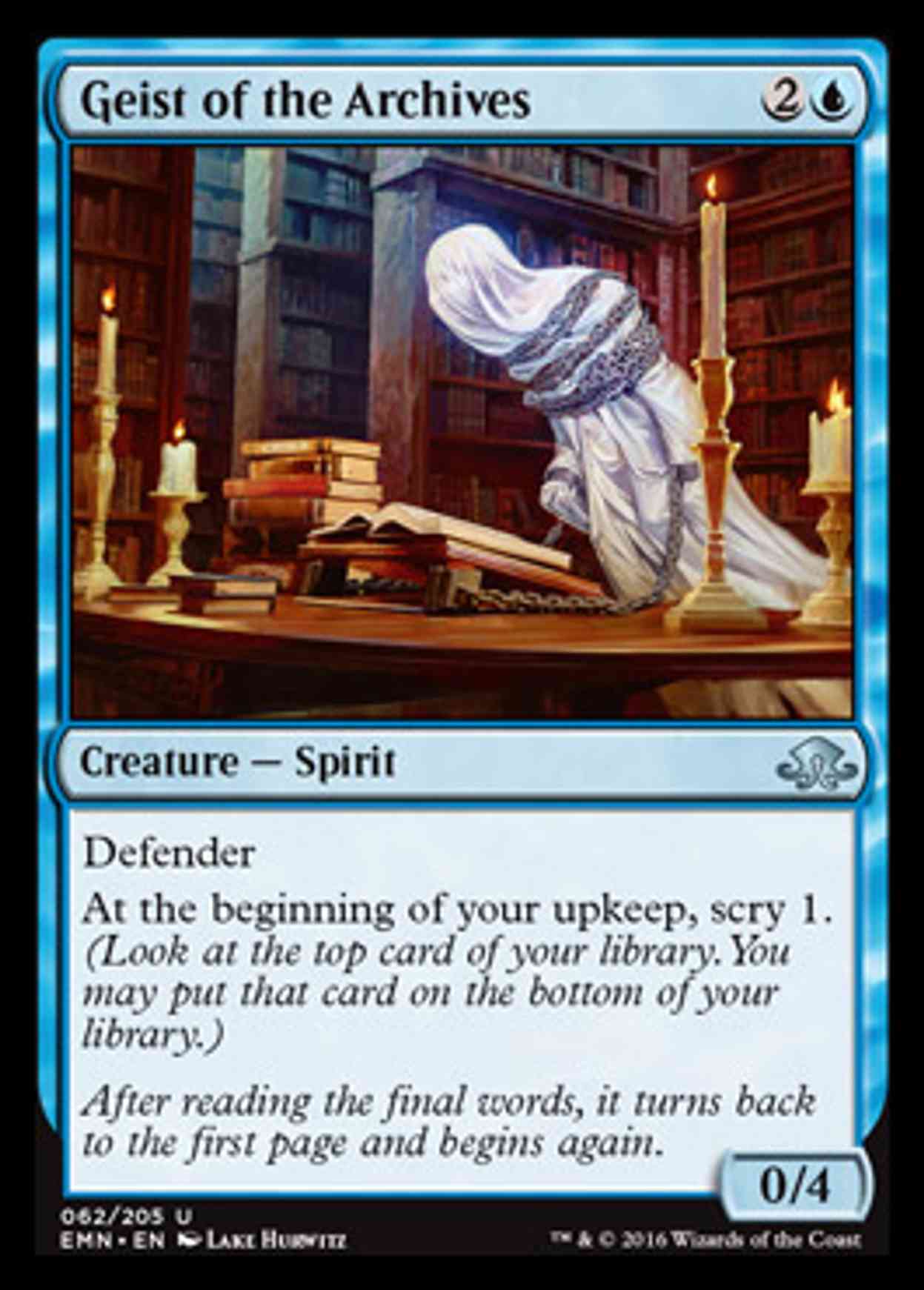 Geist of the Archives magic card front