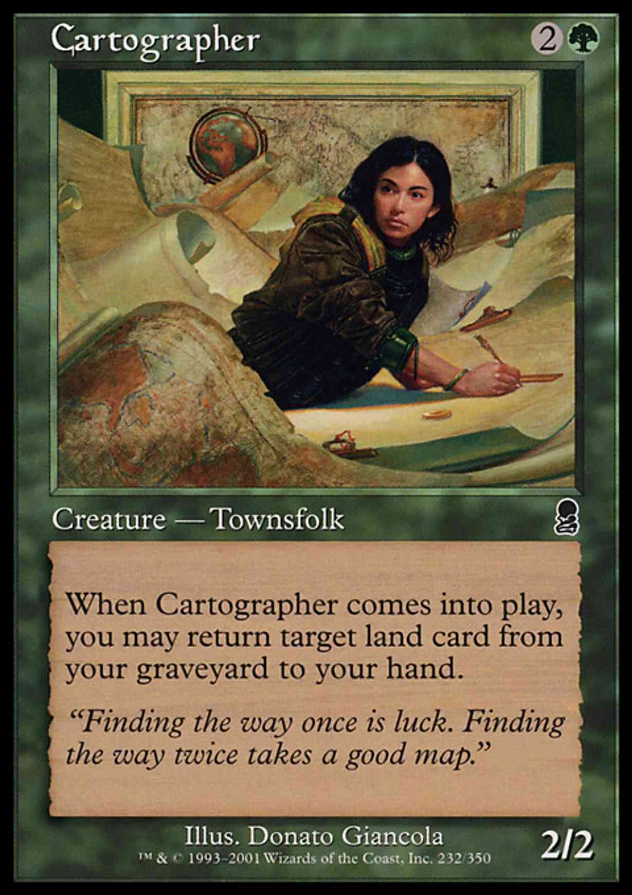Cartographer magic card front