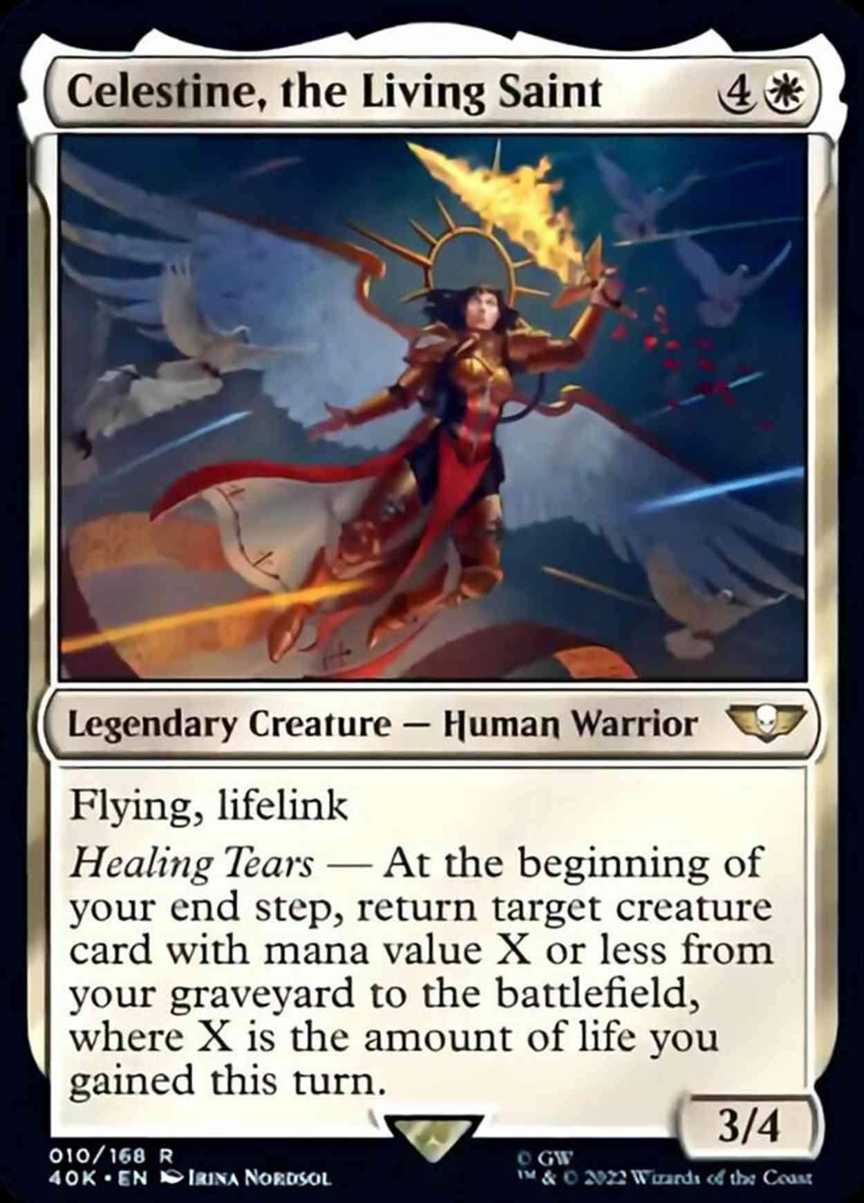 Celestine, the Living Saint magic card front