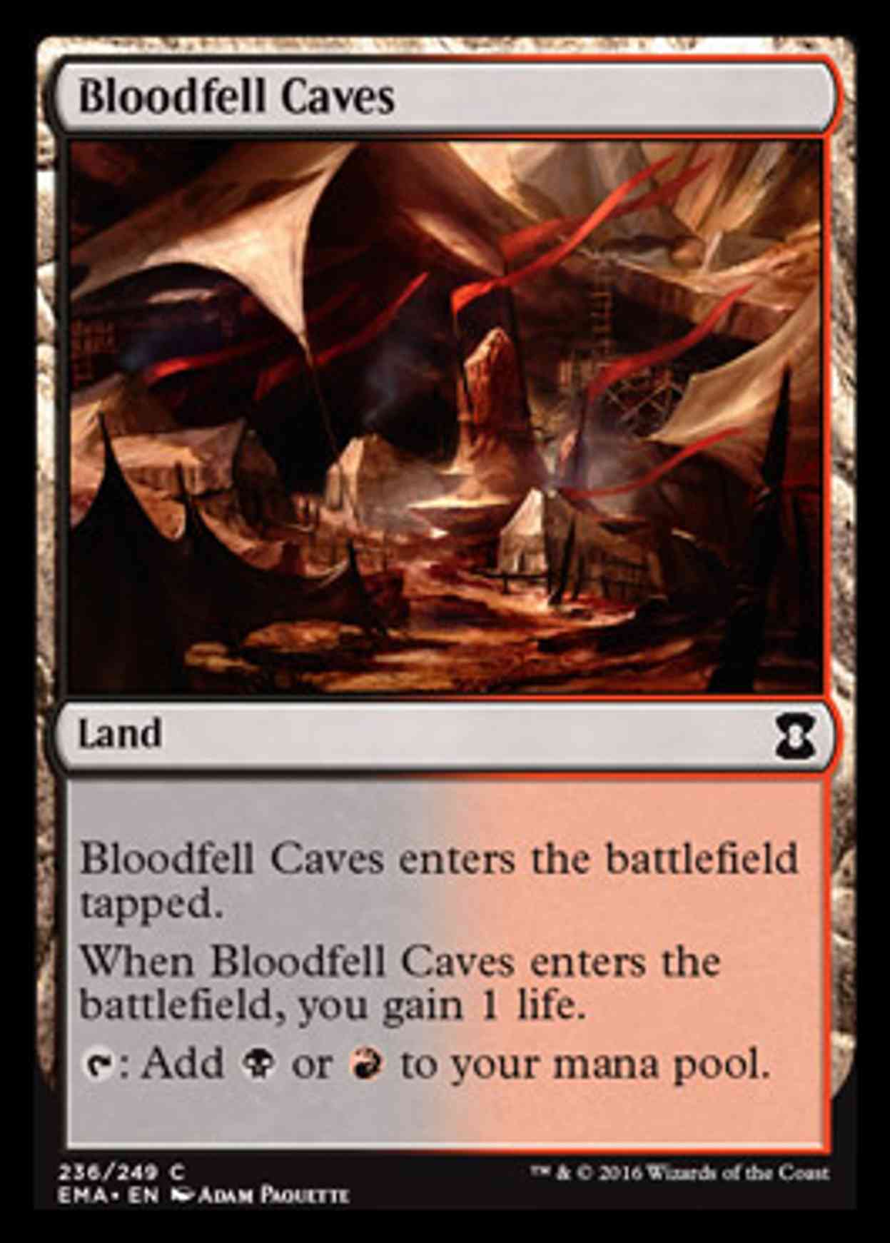 Bloodfell Caves magic card front