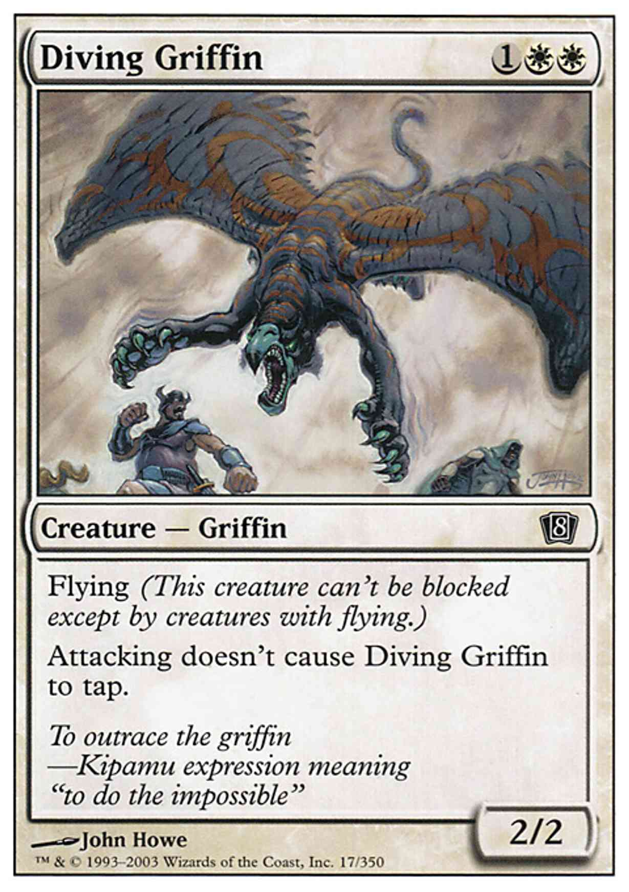 Diving Griffin magic card front
