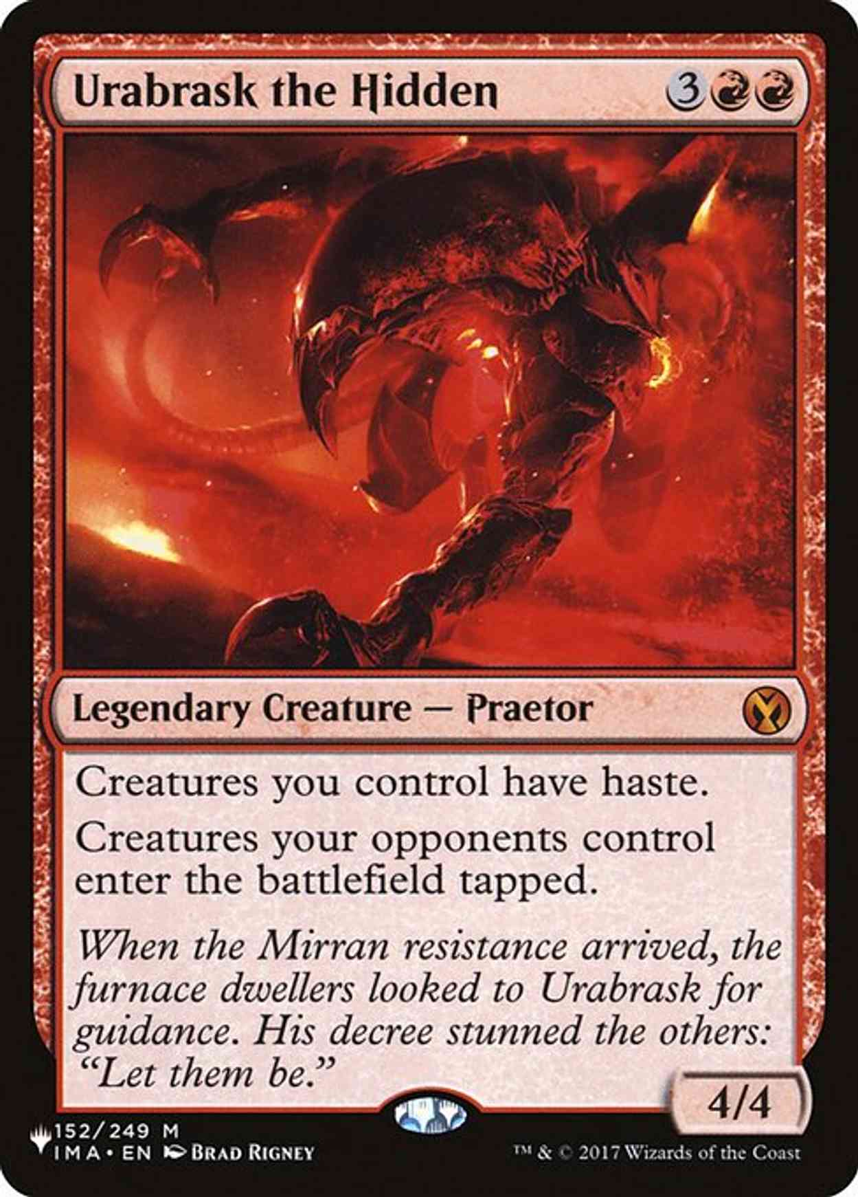 Urabrask the Hidden magic card front