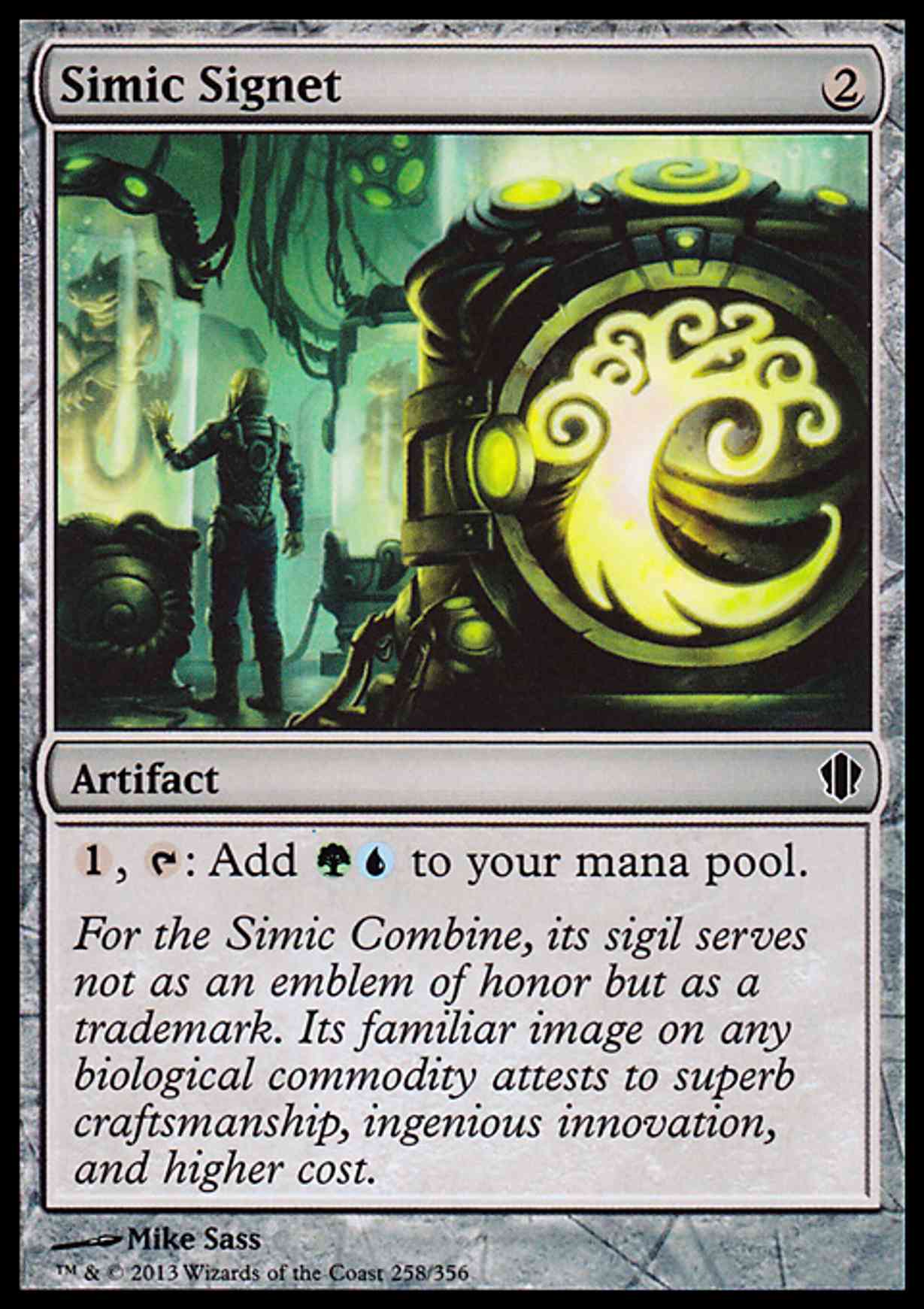 Simic Signet magic card front