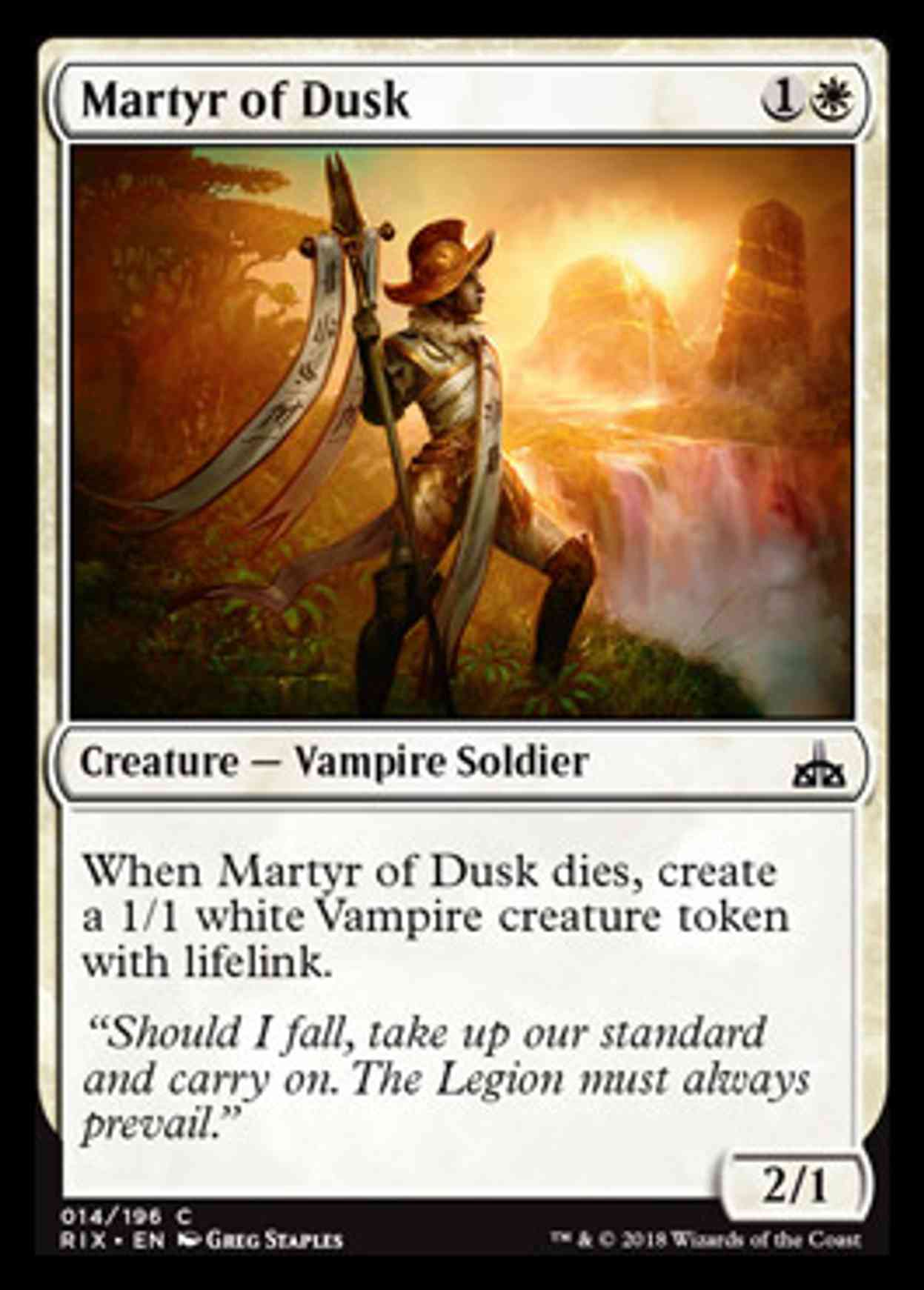 Martyr of Dusk magic card front