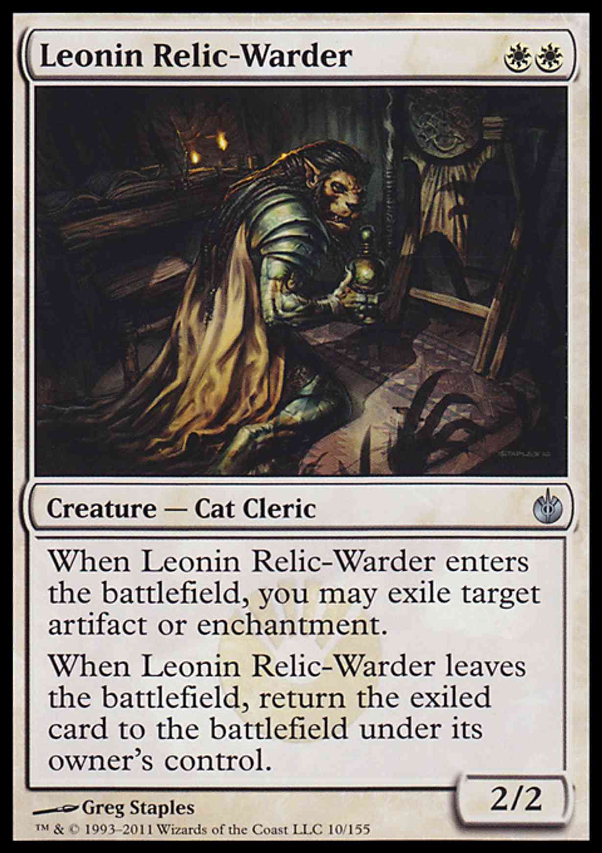 Leonin Relic-Warder magic card front