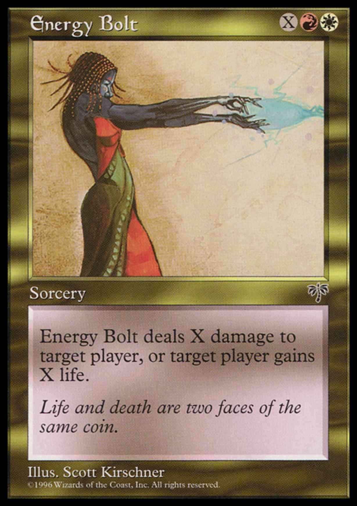 Energy Bolt magic card front