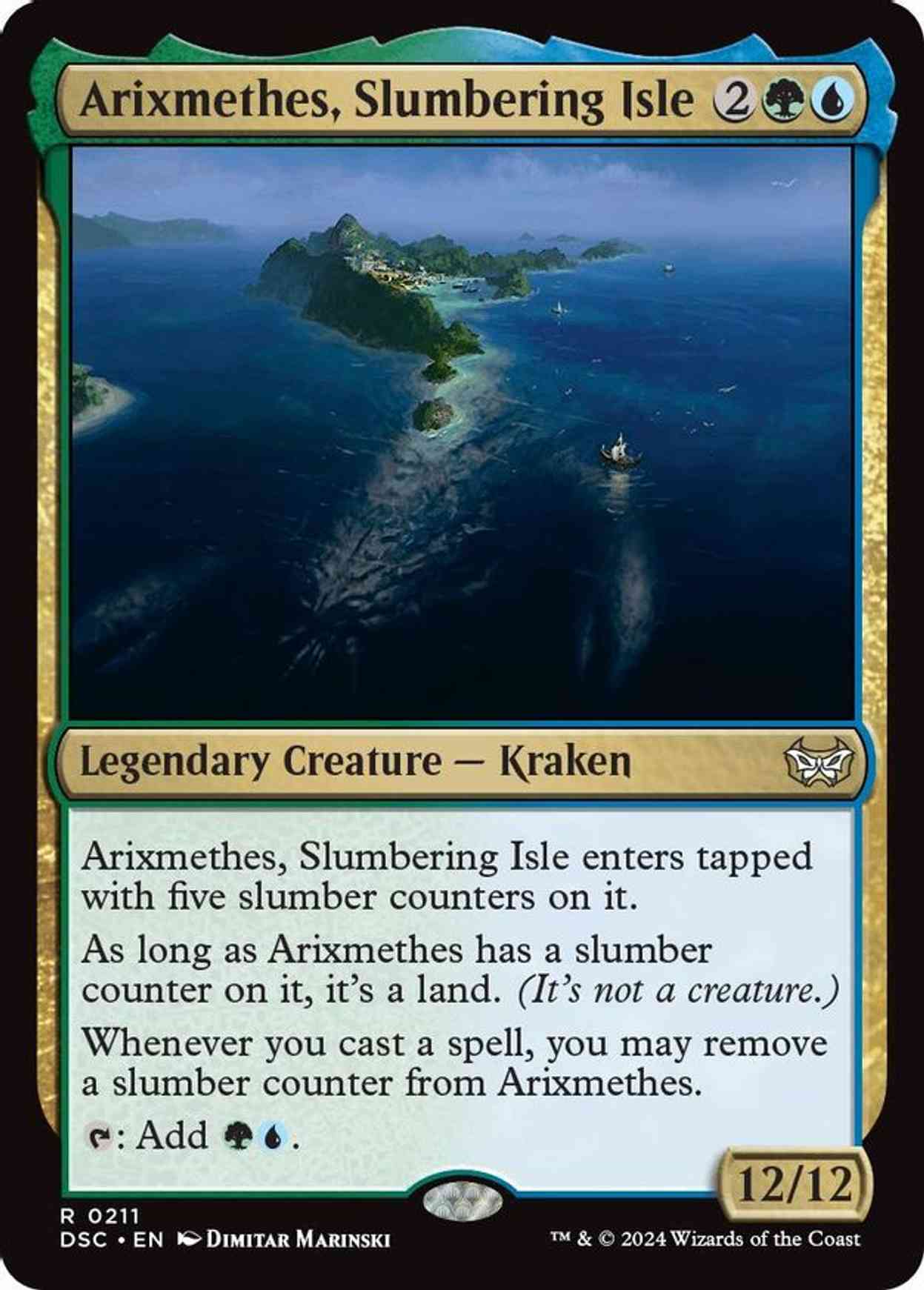 Arixmethes, Slumbering Isle magic card front