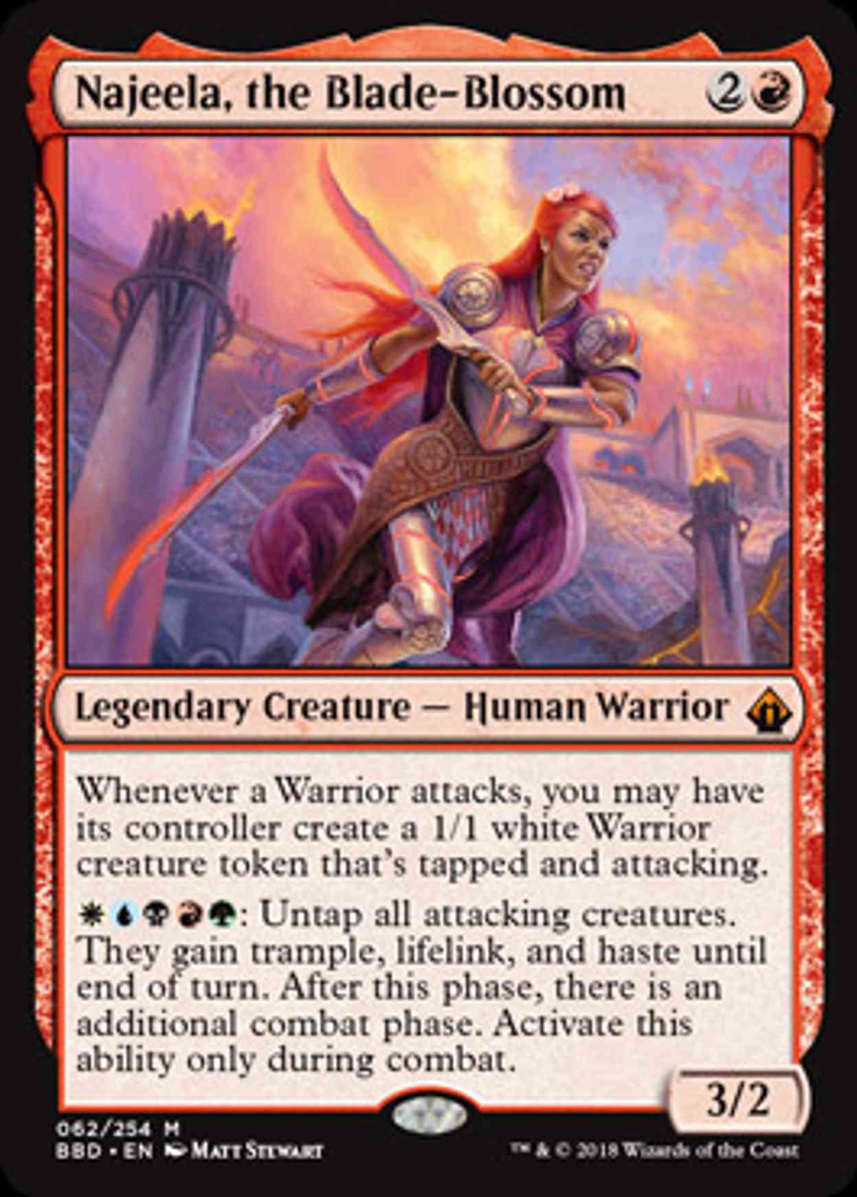 Najeela, the Blade-Blossom magic card front