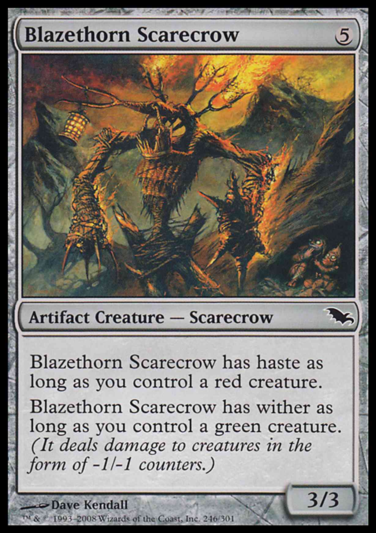 Blazethorn Scarecrow magic card front