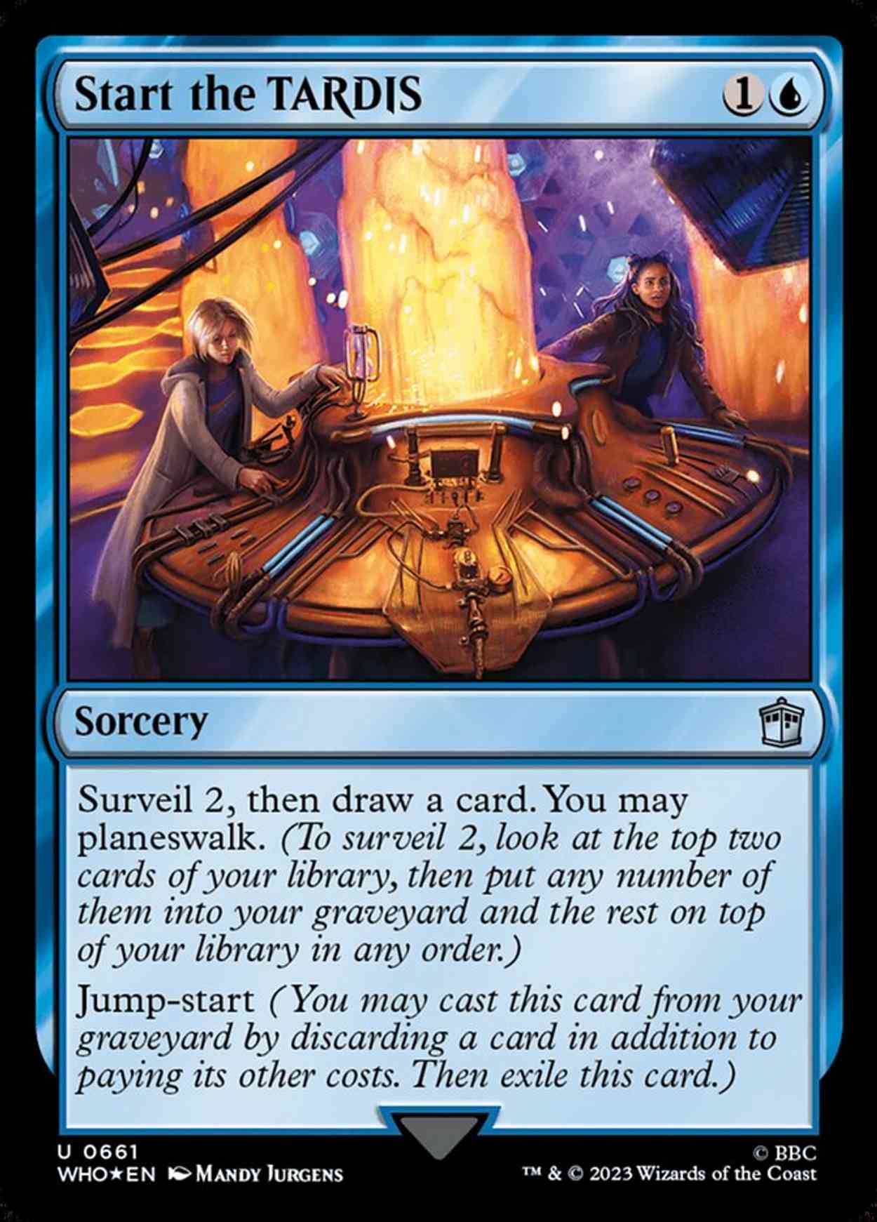 Start the TARDIS (Surge Foil) magic card front