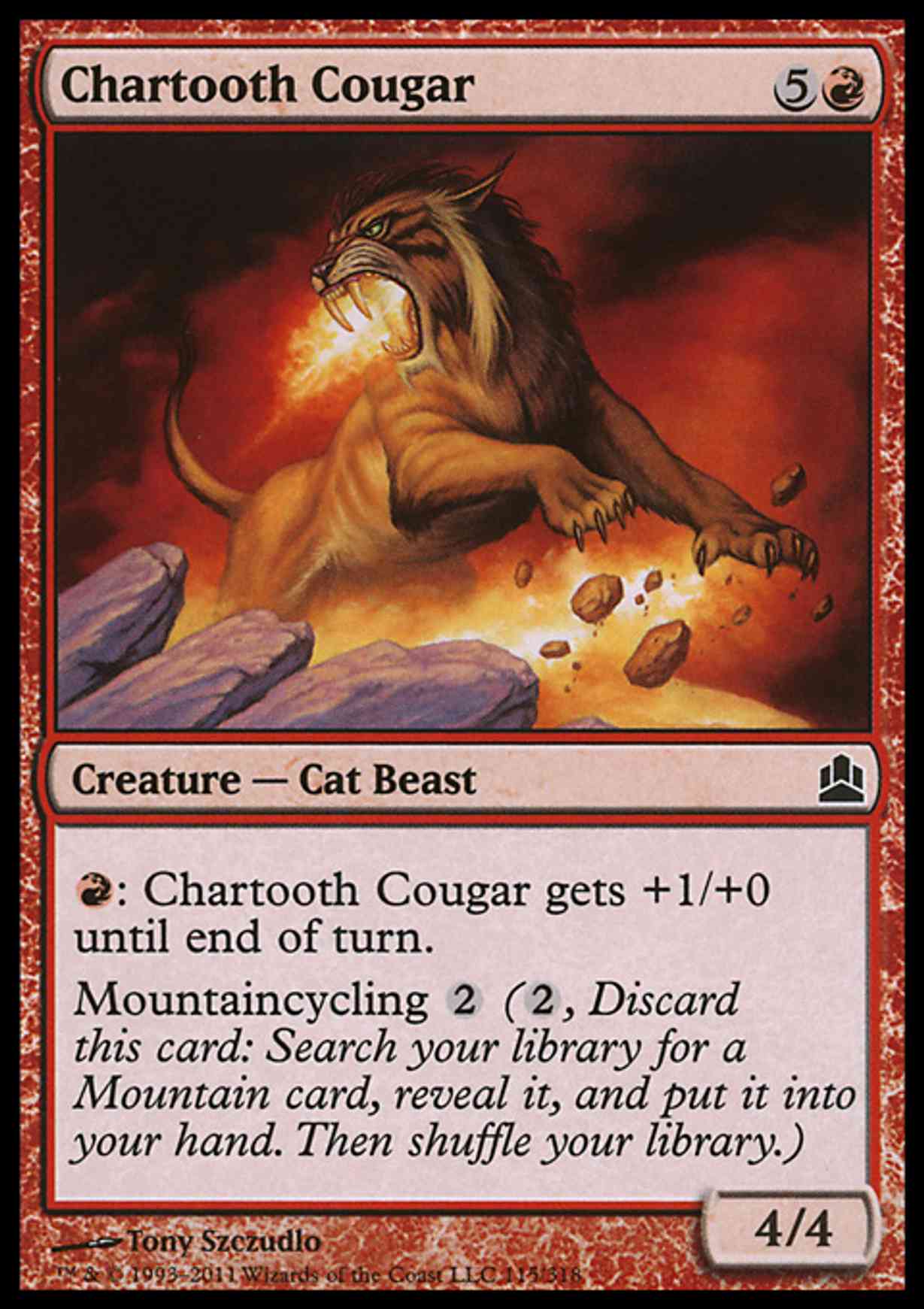 Chartooth Cougar magic card front