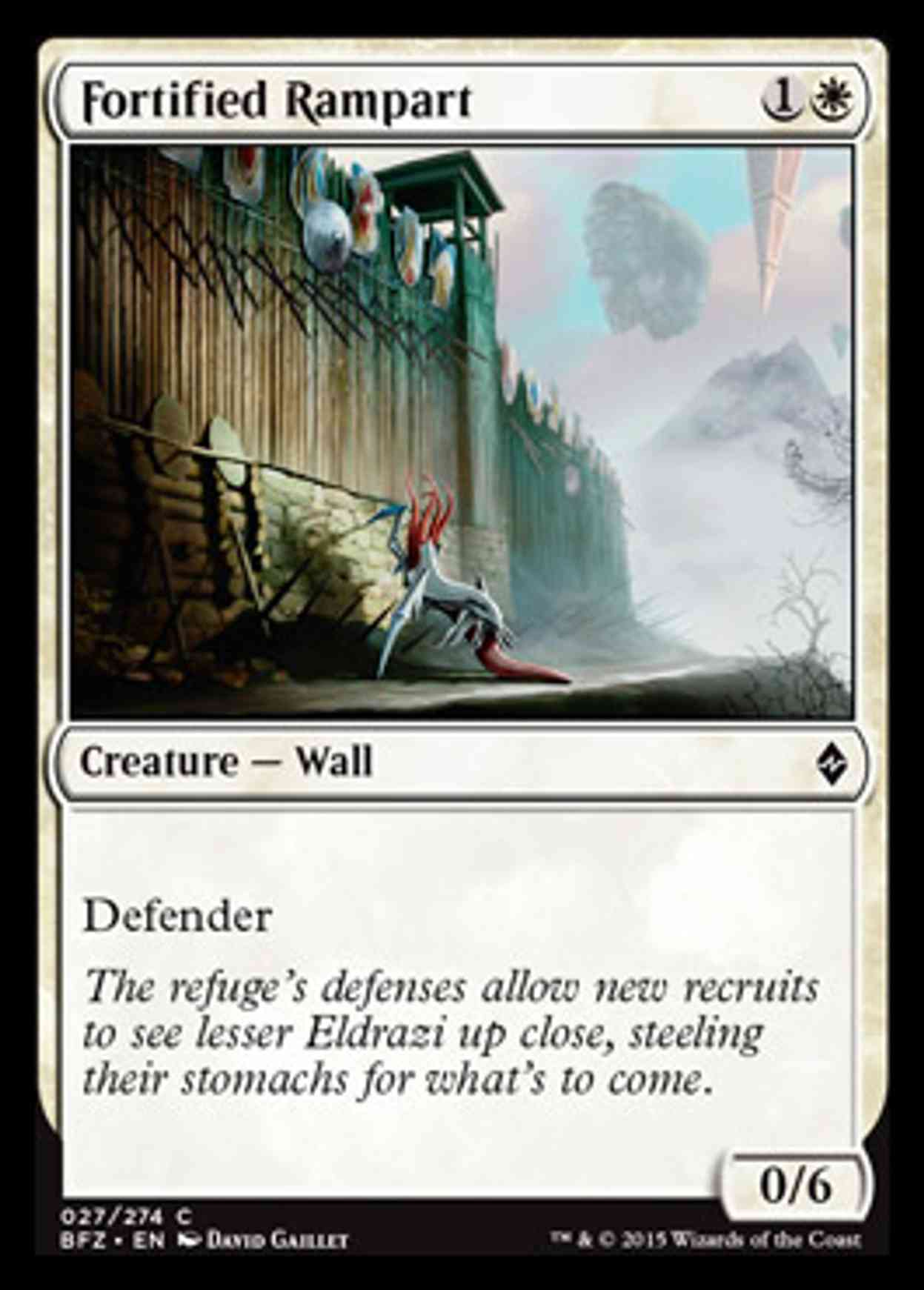 Fortified Rampart magic card front