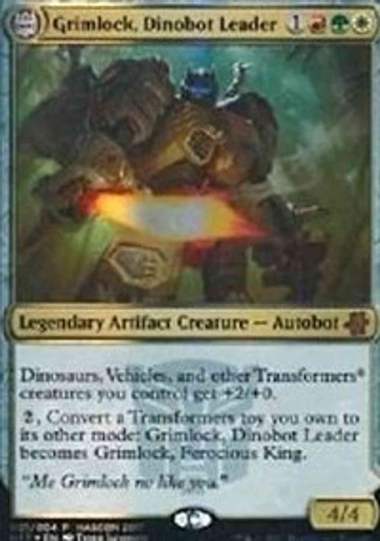 Grimlock, Dinobot Leader // Grimlock, Ferocious King magic card front