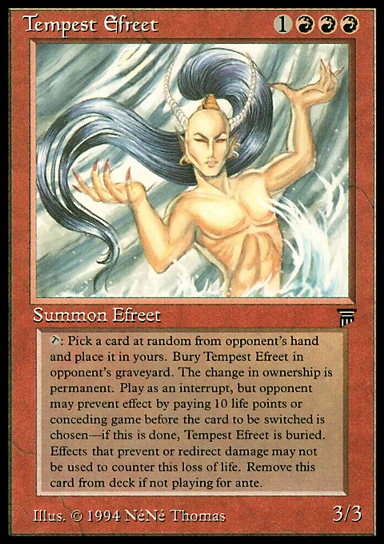 Tempest Efreet magic card front