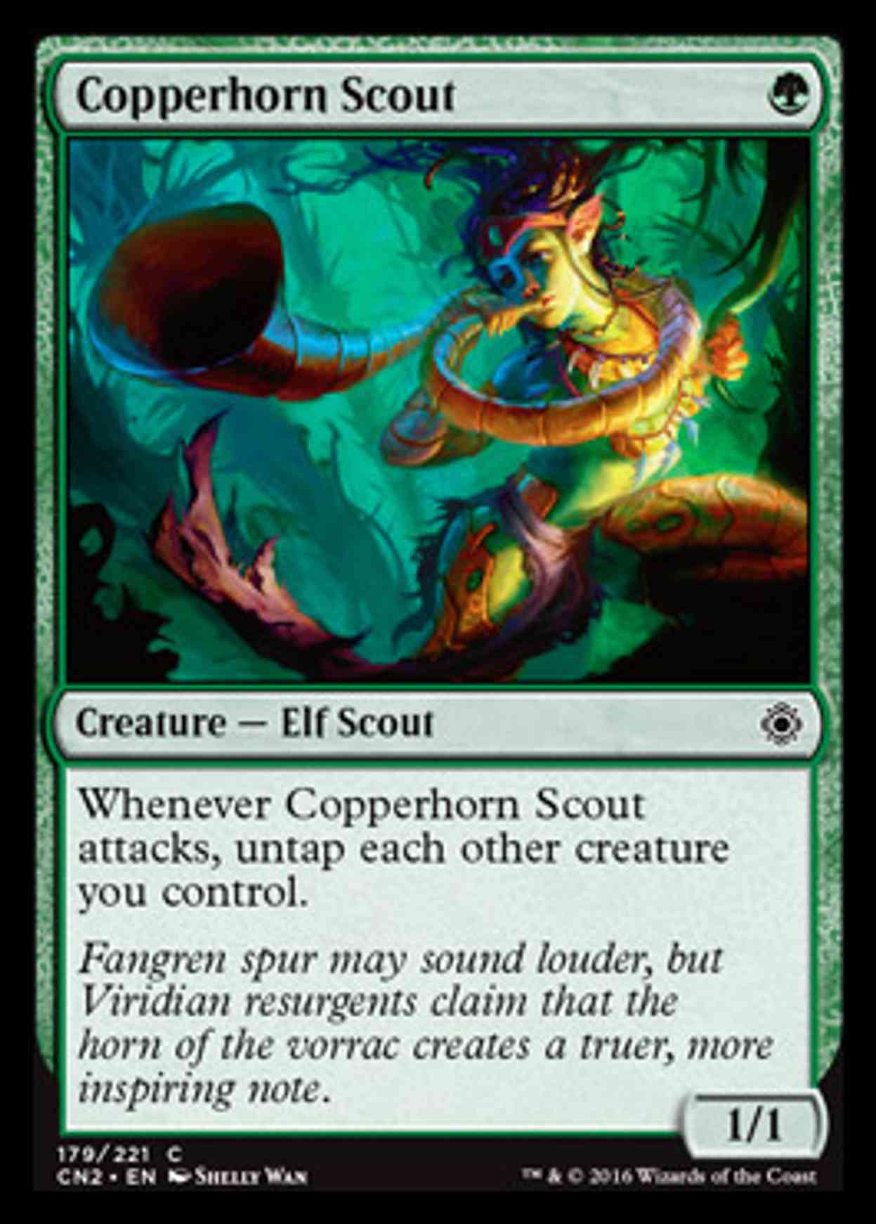 Copperhorn Scout magic card front