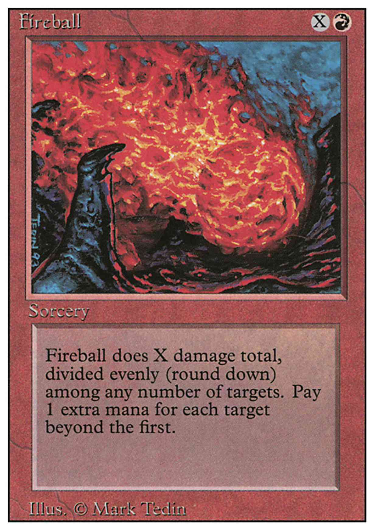 Fireball magic card front