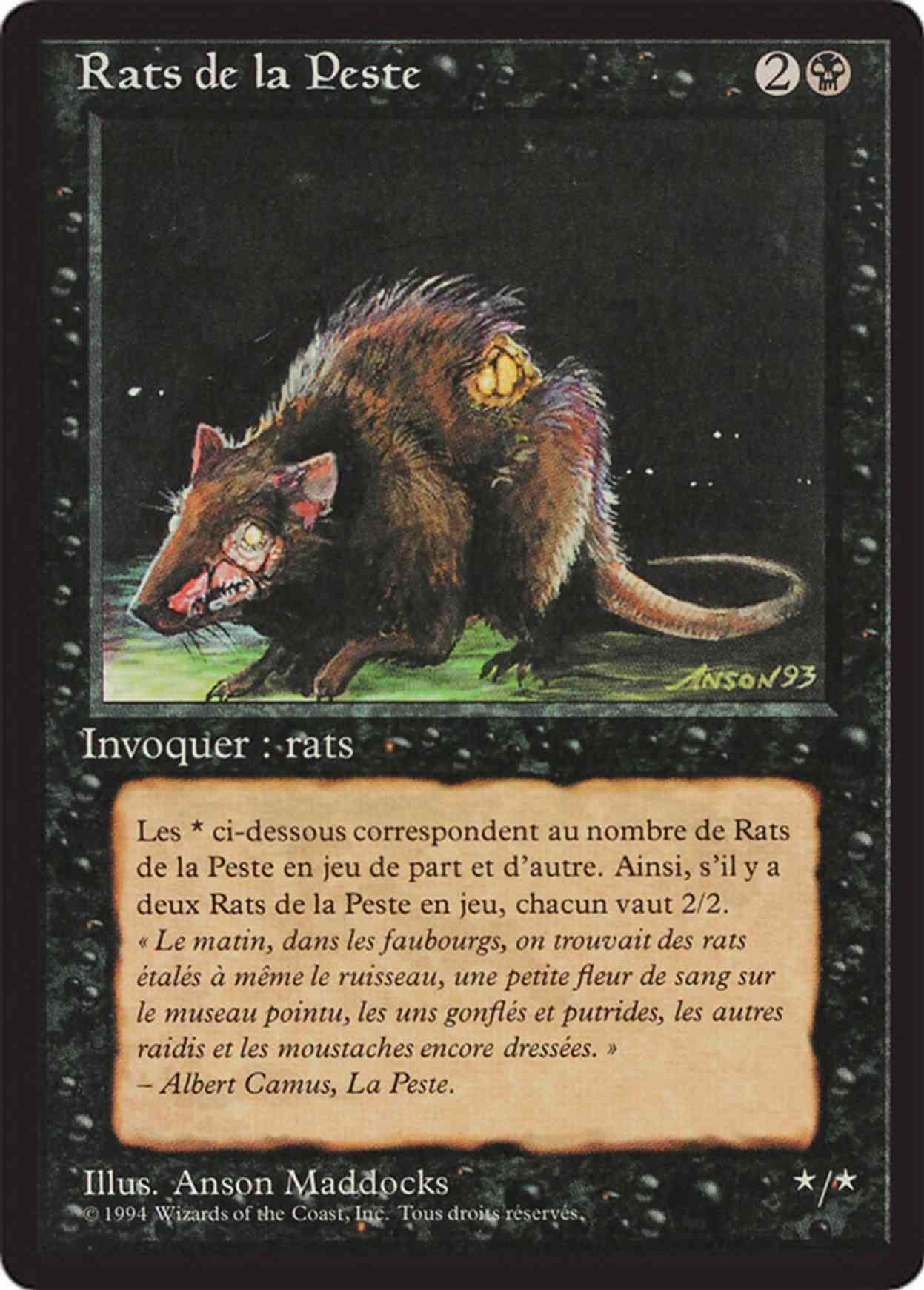 Plague Rats magic card front