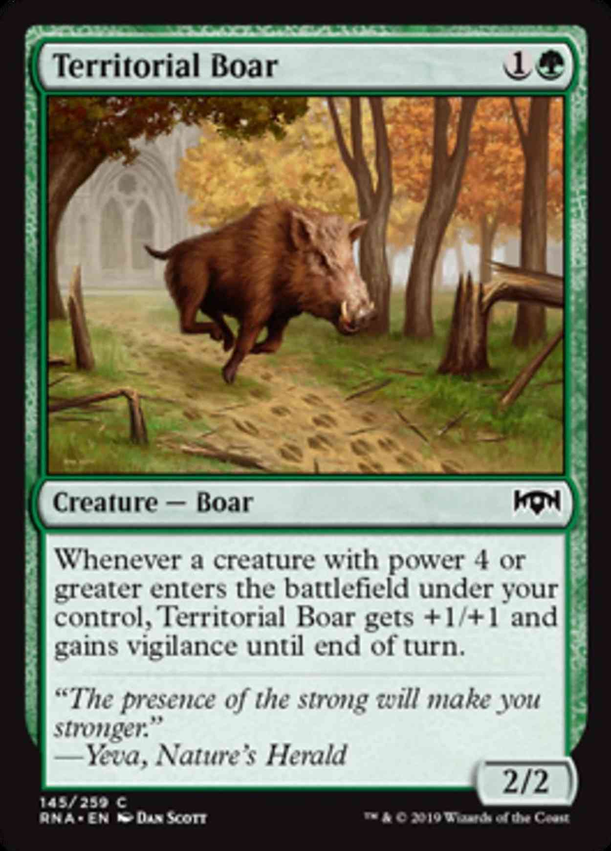 Territorial Boar magic card front