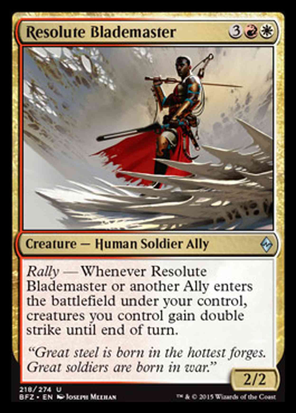 Resolute Blademaster magic card front