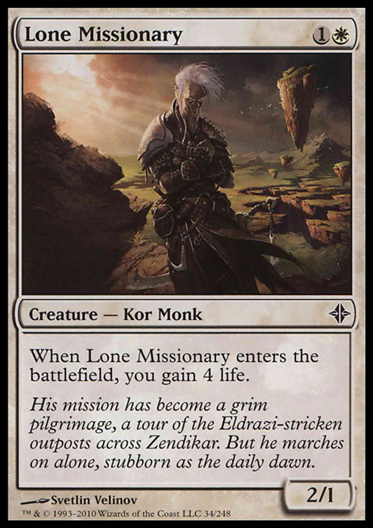 Lone Missionary magic card front