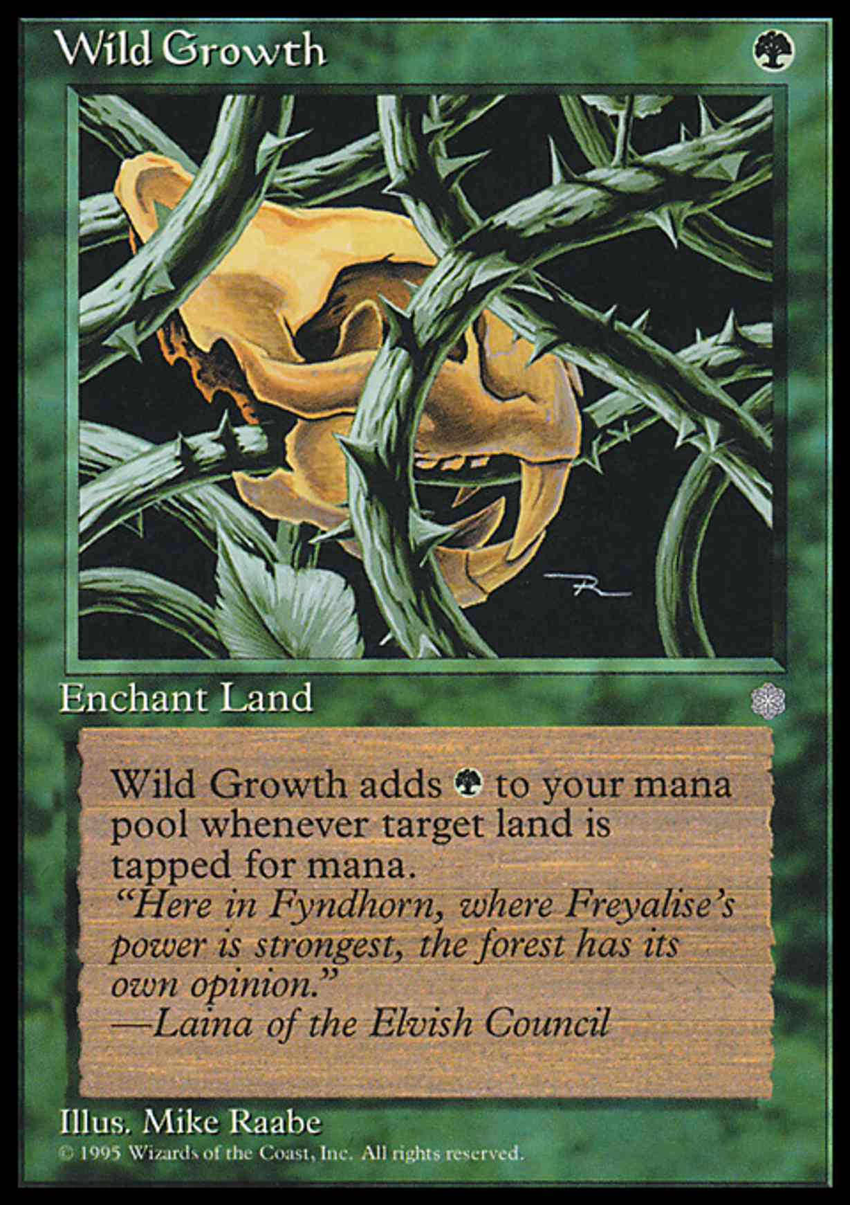 Wild Growth magic card front