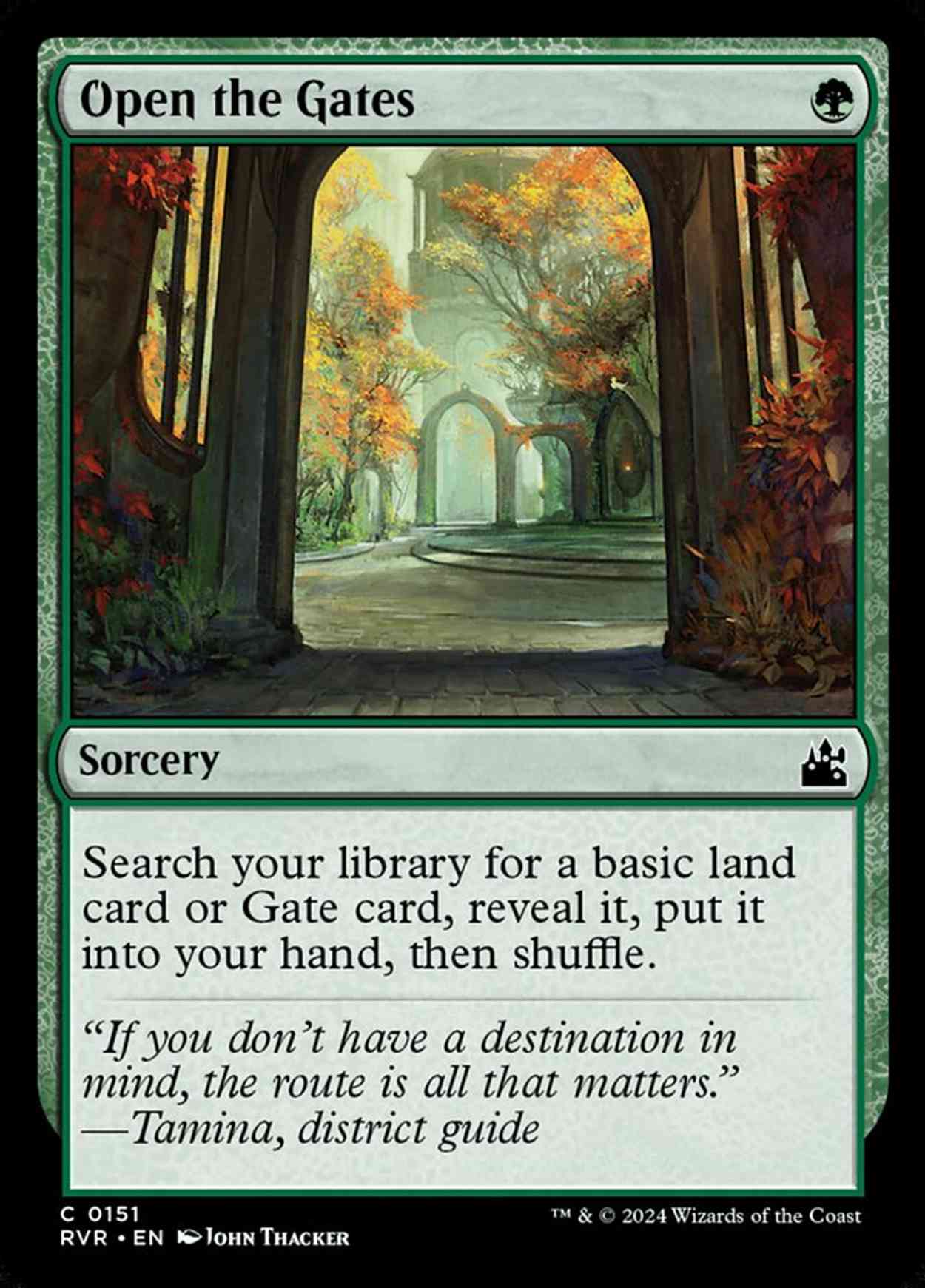 Open the Gates magic card front