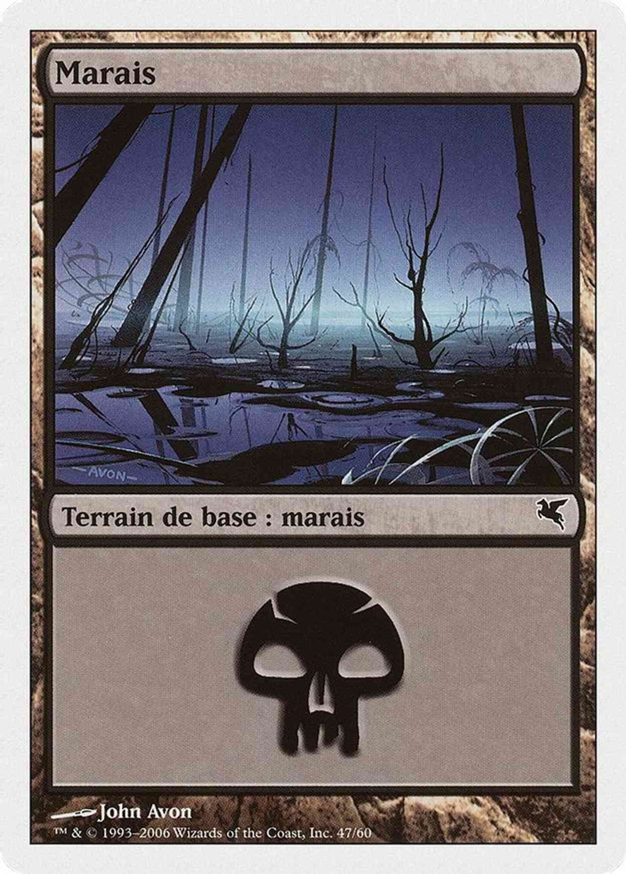 Swamp (French) - "Marais" (F47) magic card front