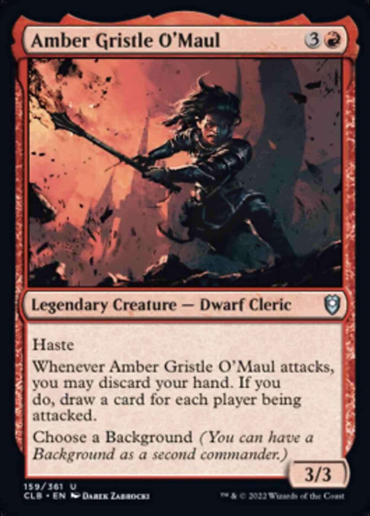 Amber Gristle O'Maul magic card front