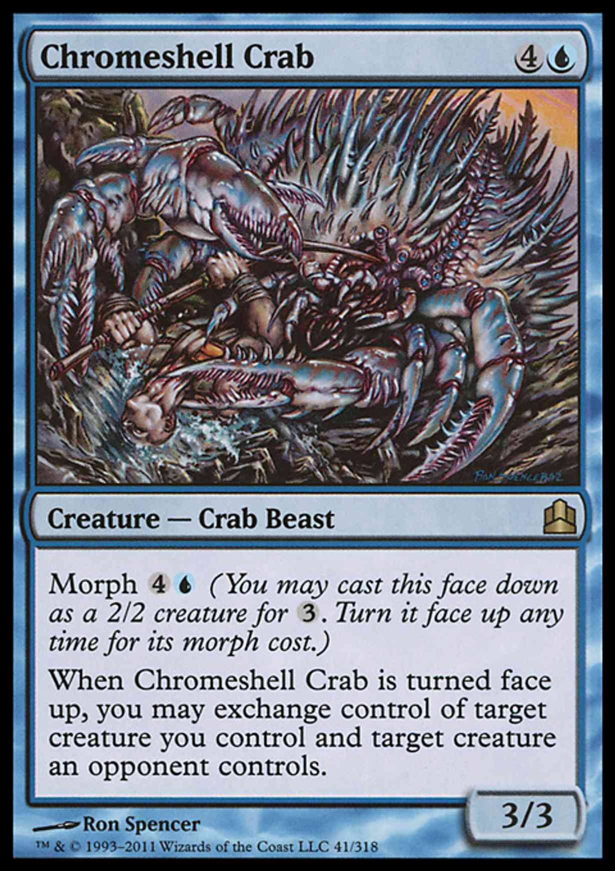 Chromeshell Crab magic card front
