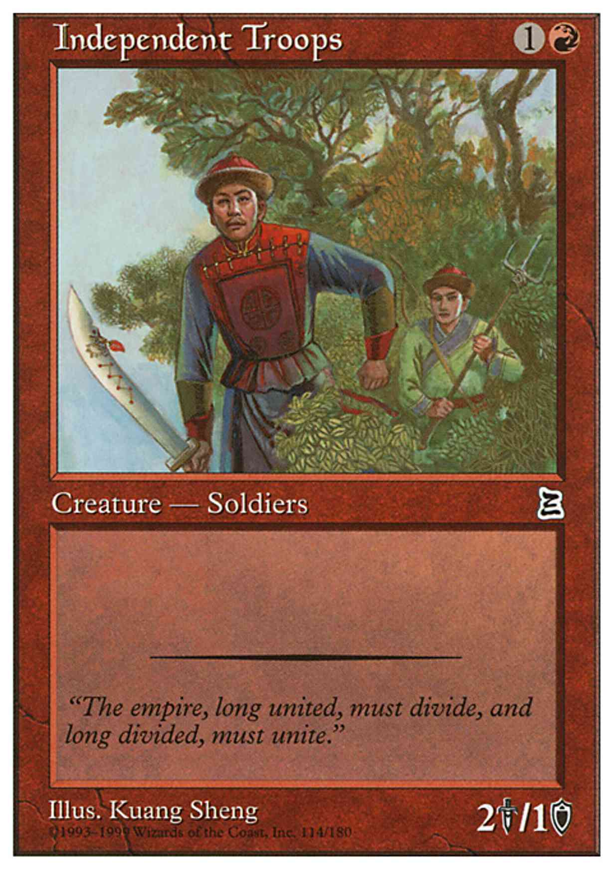 Independent Troops magic card front
